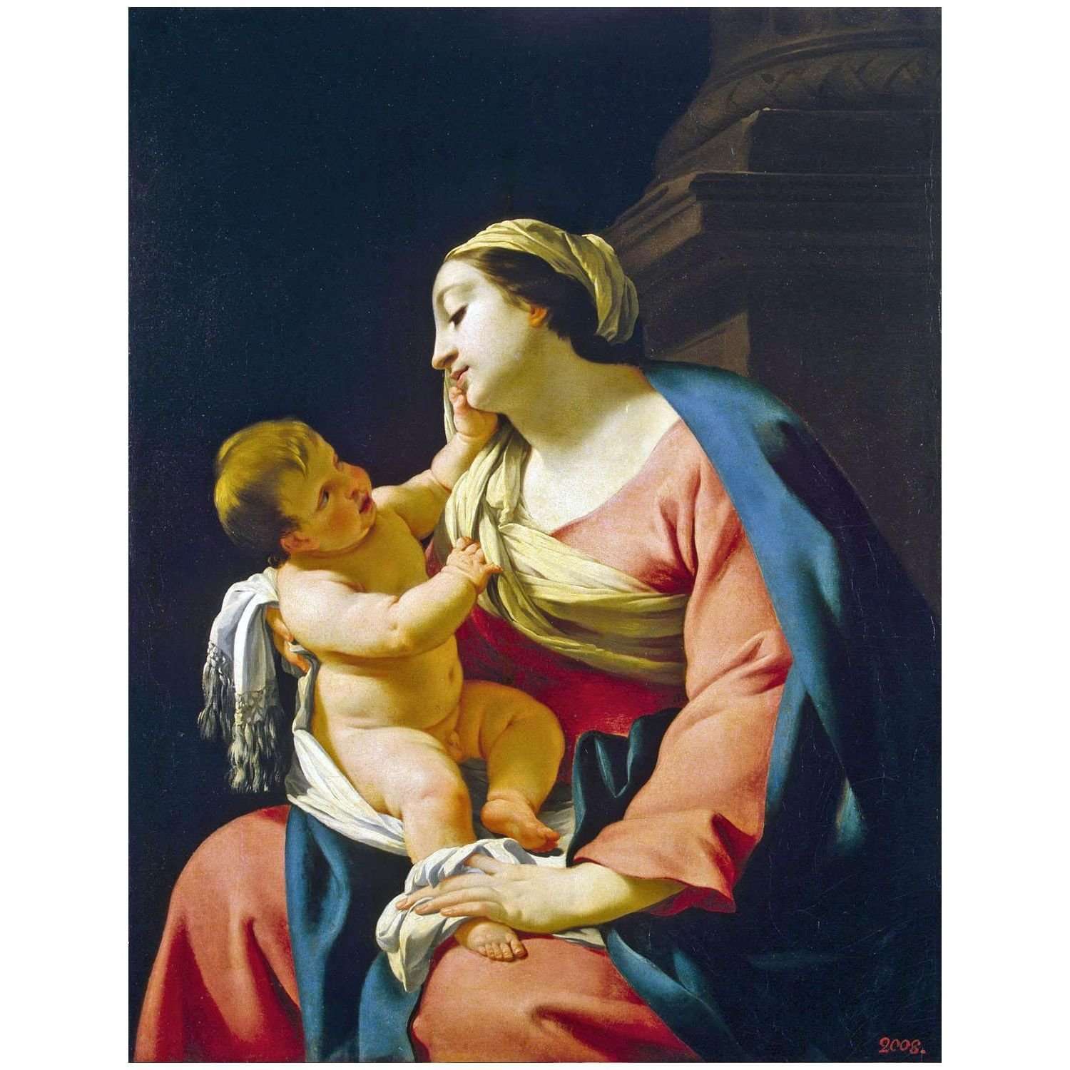  Simon Vouet. La Madone et lEnfant. 1640. Hermitage Museum