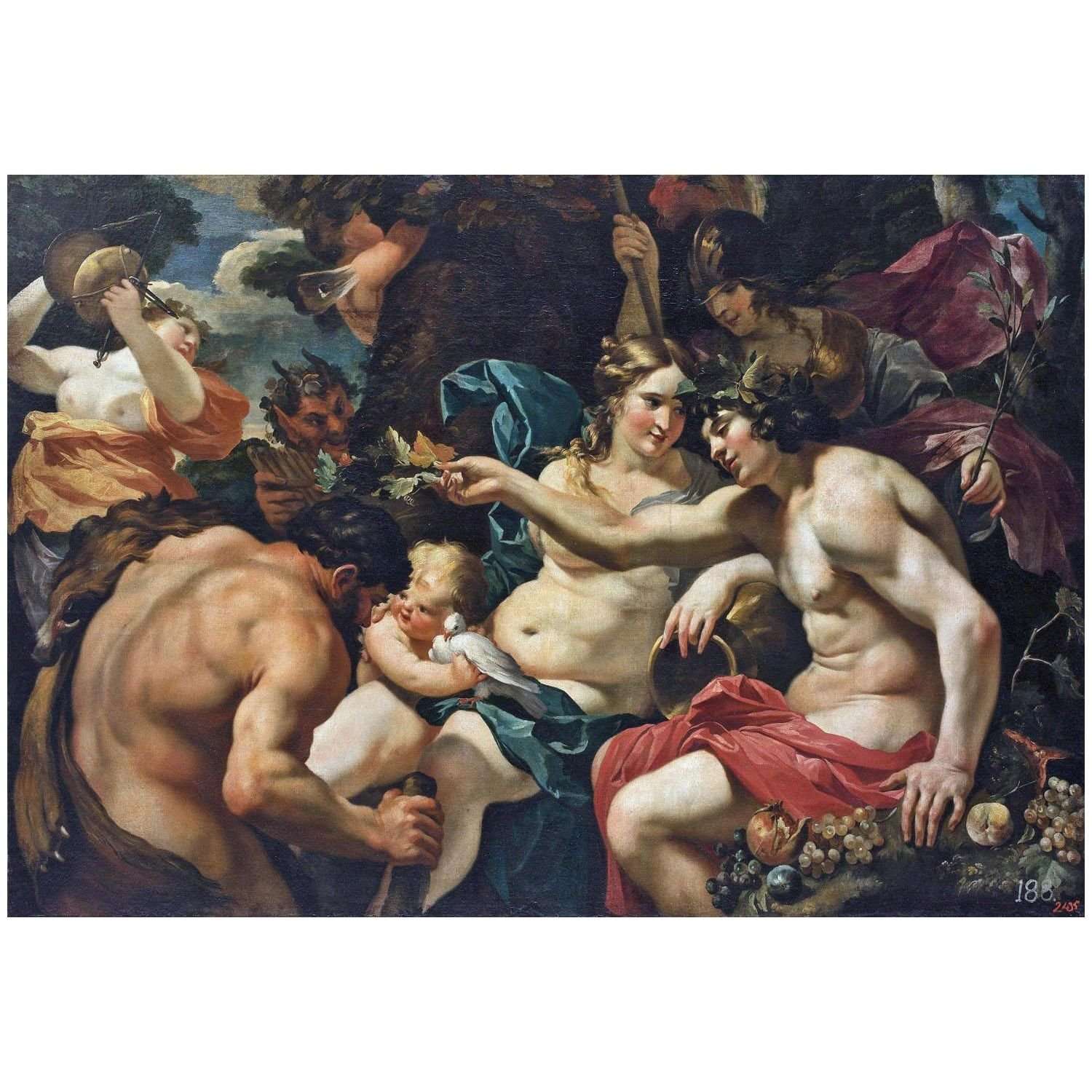  Simon Vouet. Hercule parmi les dieux de l'Olympe. 1640-1650. Hermitage Museum