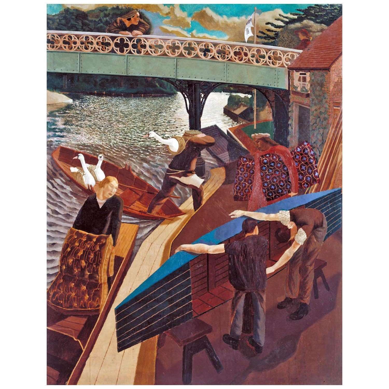  Stanley Spencer. Swan Upping at Cookham. 1915-1918. Tate Britain