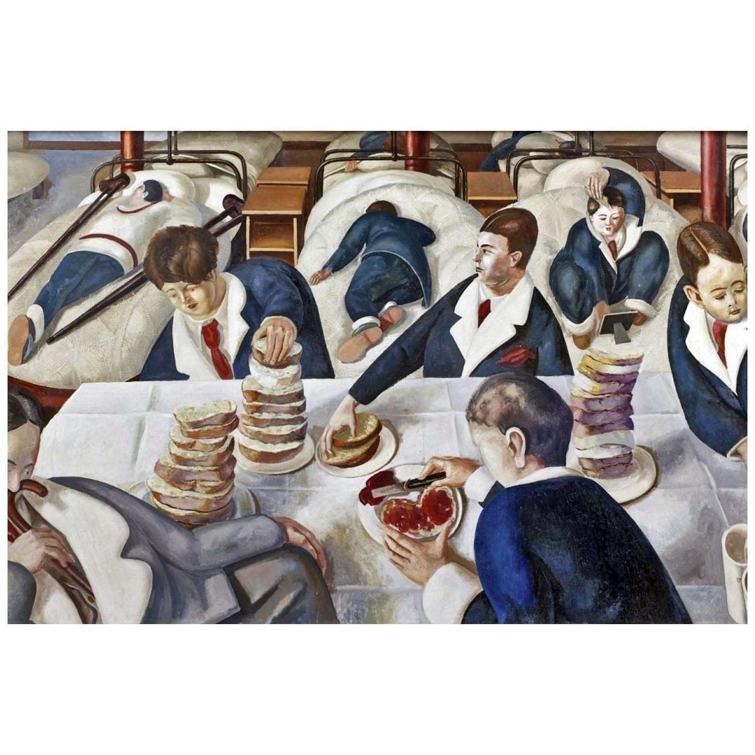  Stanley Spencer. Tea in the Hospital. 1927. Sandham Chapel, Burghclere