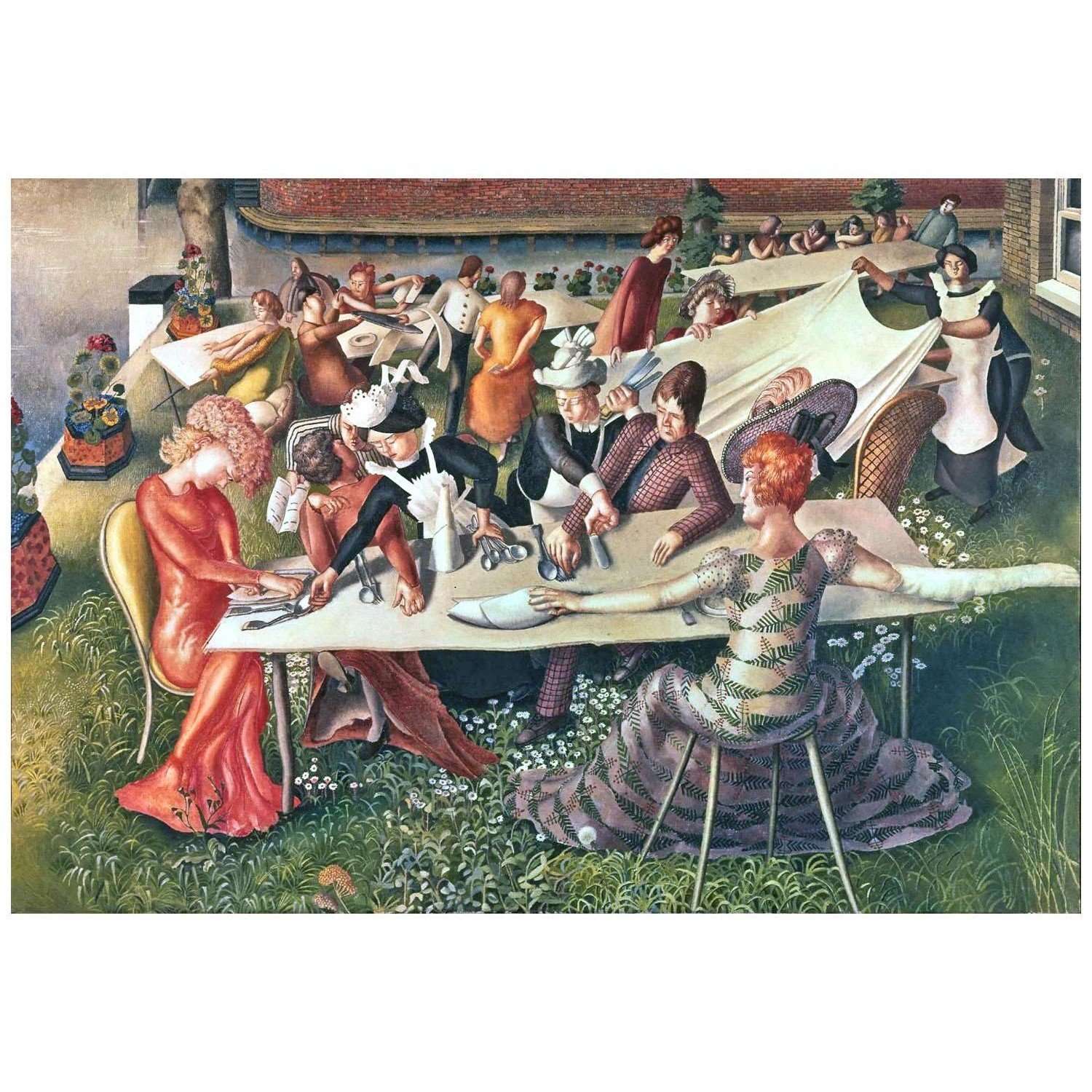  Stanley Spencer. Dinner on a Hotel Lawn. 1956. Tate Britain