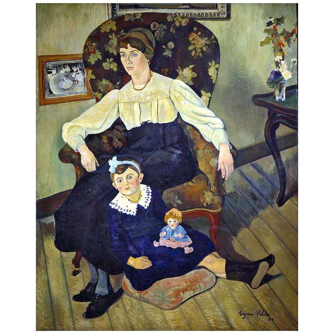  Suzanne Valadon. Portrait de Marie Coca et sa fille Gilberte. 1913. MBA Lyon
