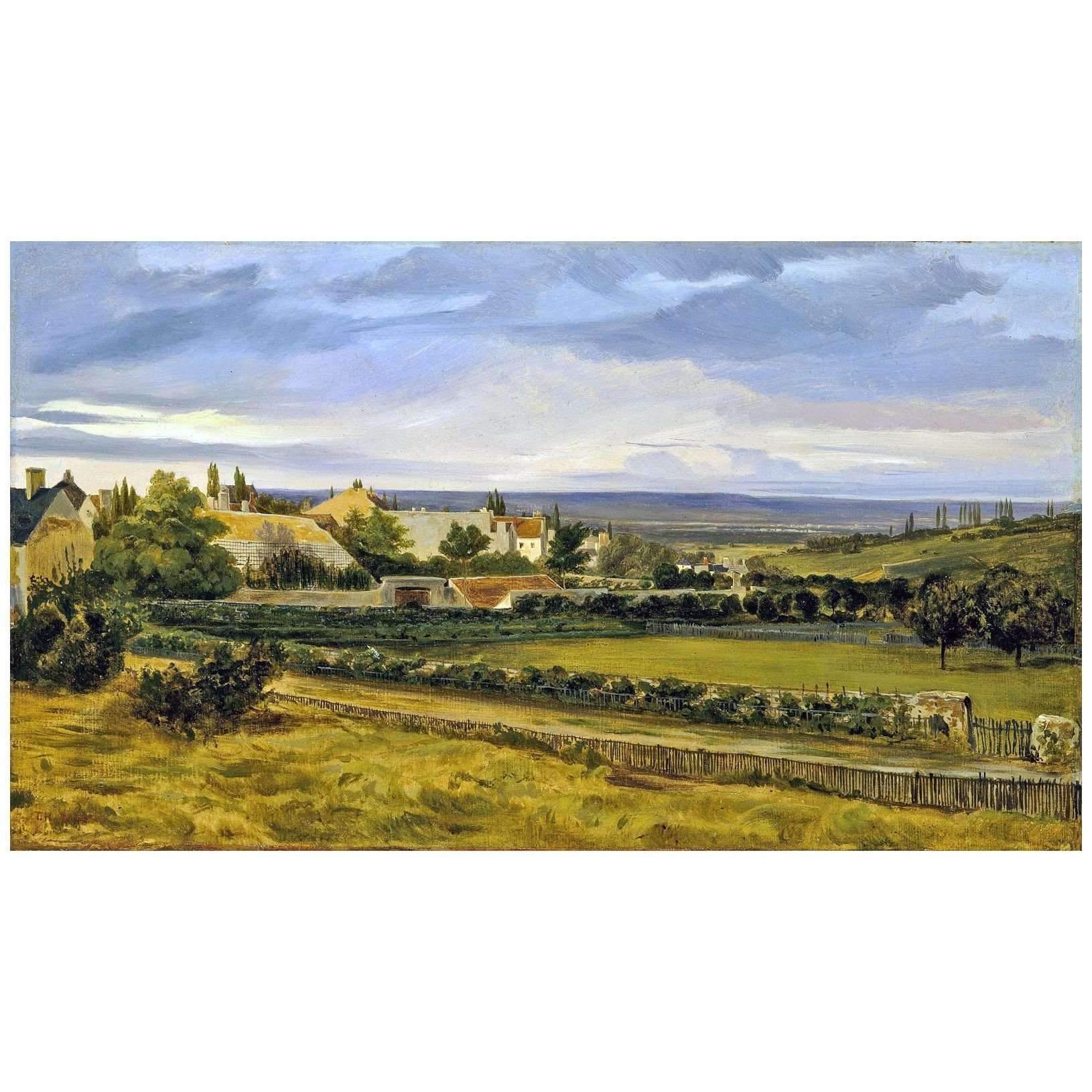  Theodore Rousseau. Village dans une vall?e. 1828. Metropolitan Museum NY