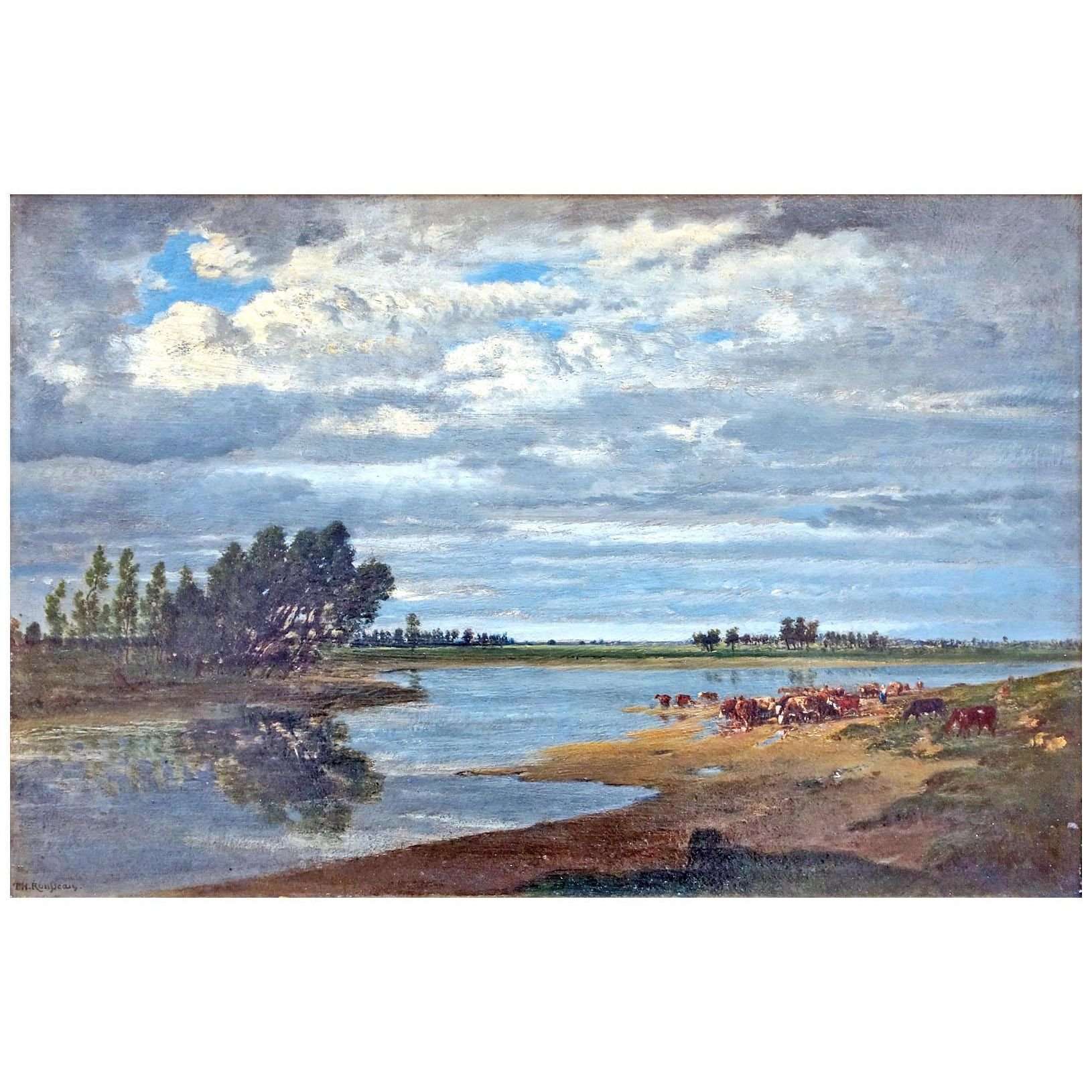  Theodore Rousseau. La Seine ? Villeneuve-Saint-Georges. 1845. PdBA Lille