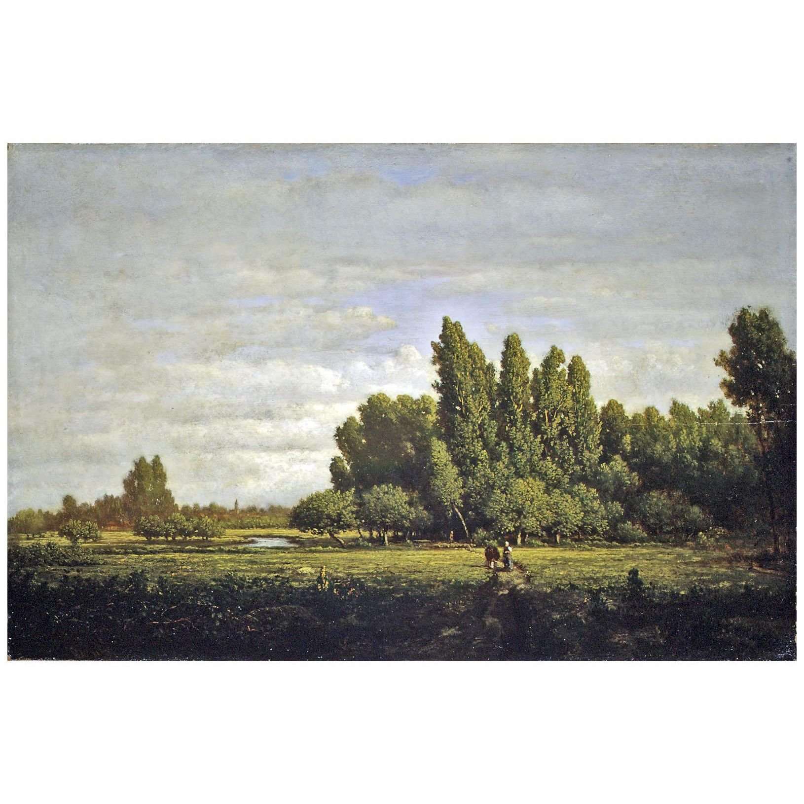  Theodore Rousseau. Une prairie bord?e d'arbres.1845. Metropolitan Museum NY