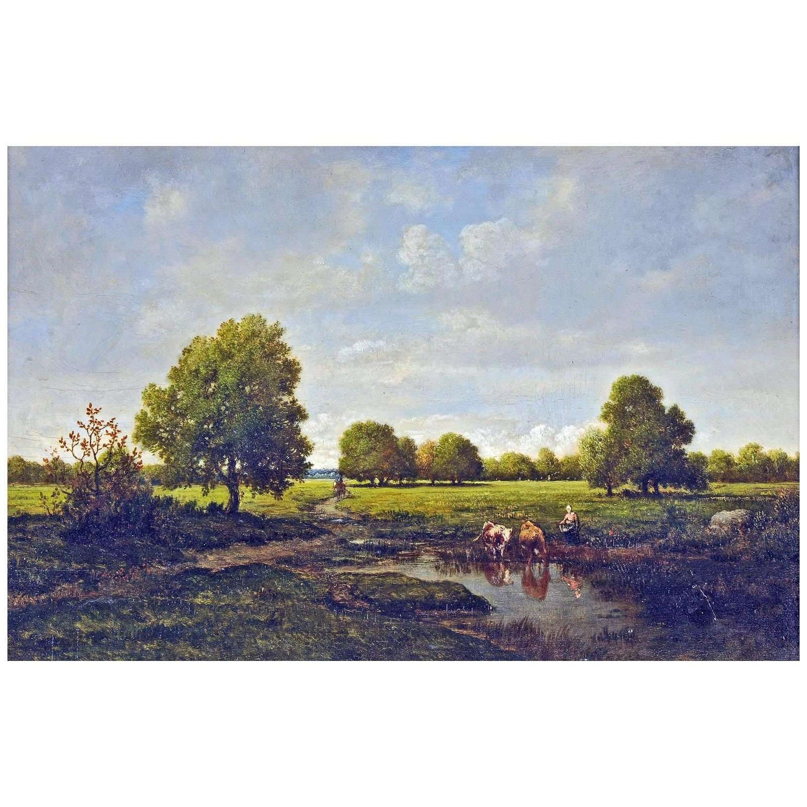  Theodore Rousseau. L'Abreuvoir. 1857. Musee des Beaux-arts de Reims
