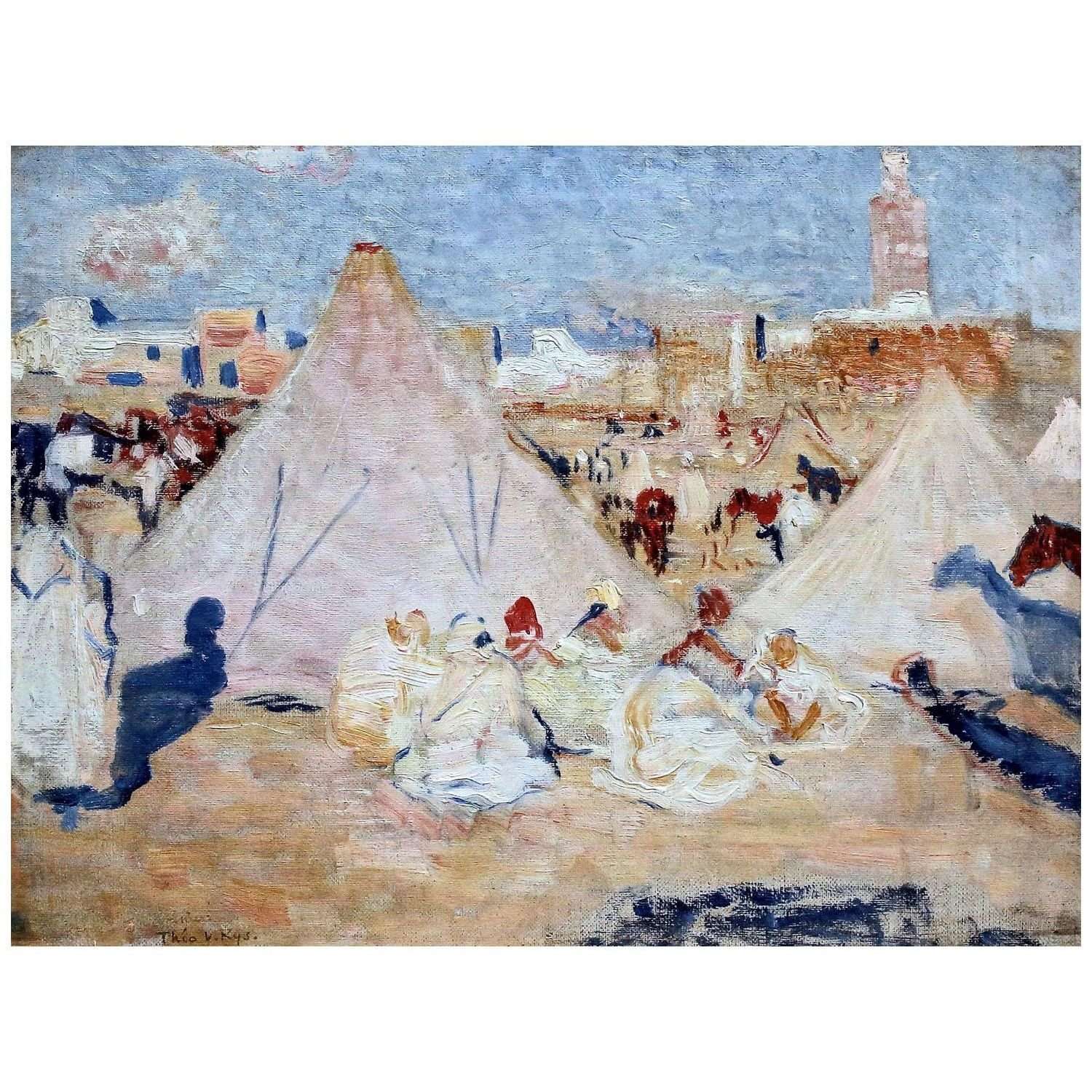   Theo van Rysselberghe. Campement au Maroc. 1887. Musee dIxelles Brussels