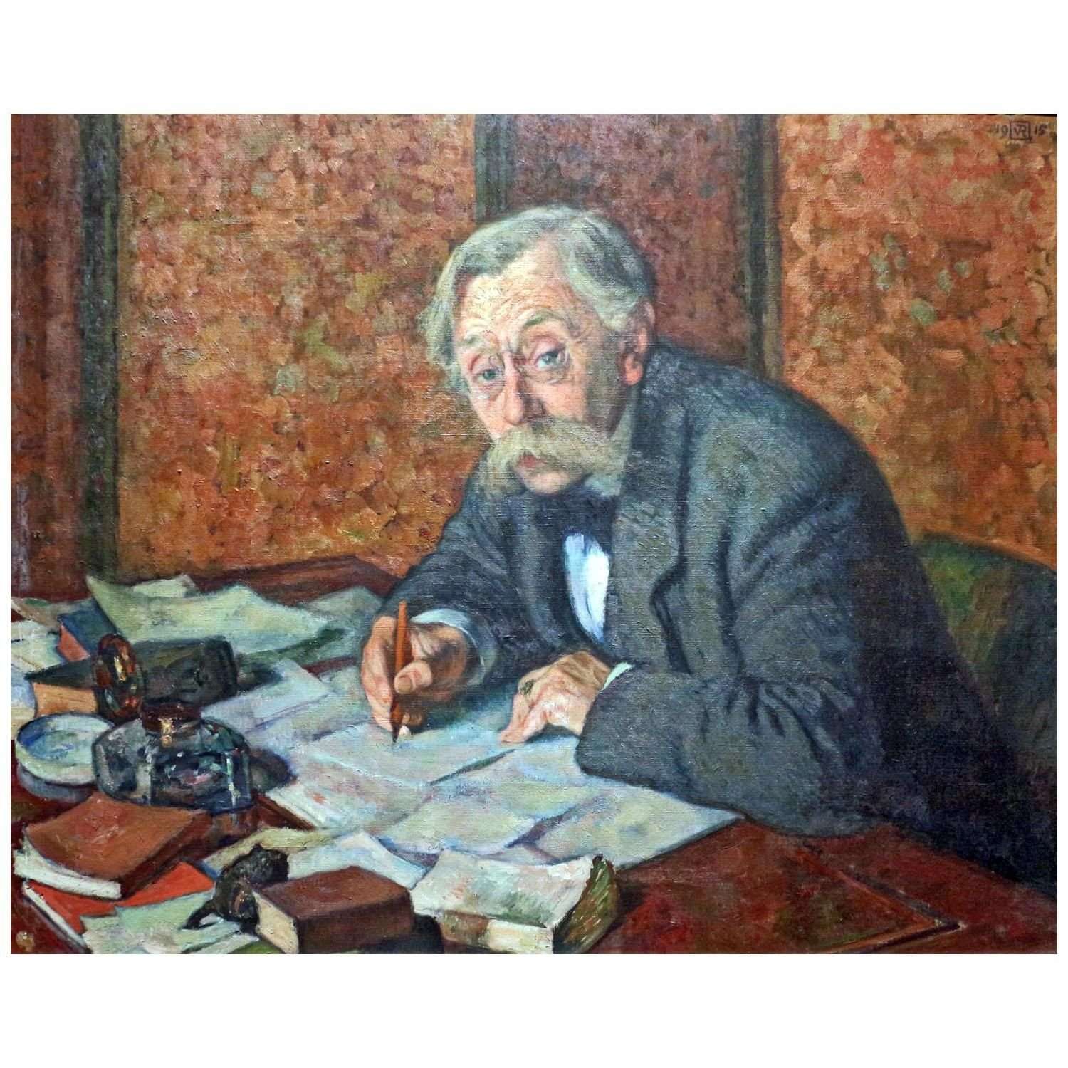   Theo van Rysselberghe. Portrait d'?mile Verhaeren. 1915. Musee dOrsay Paris