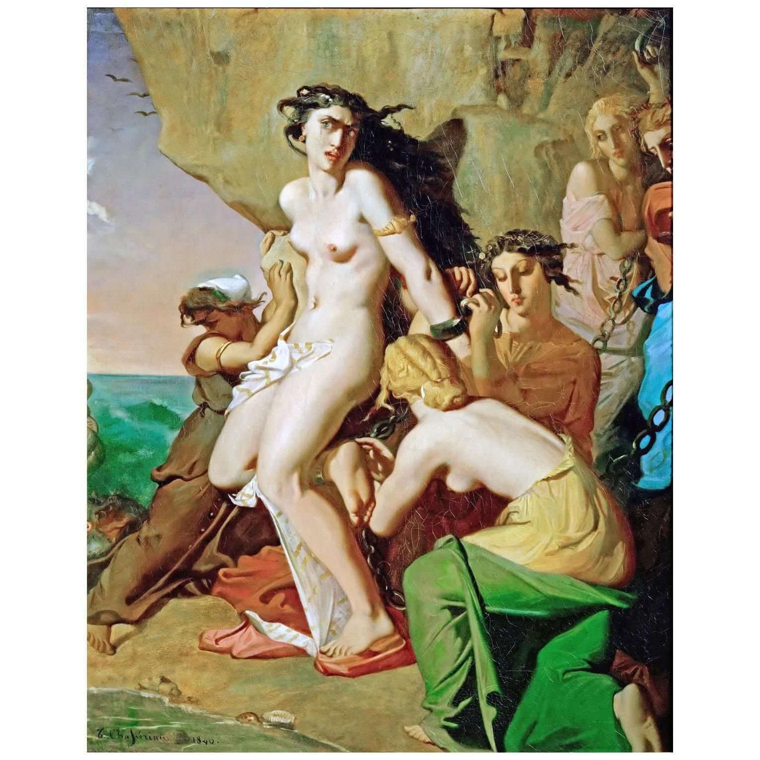  Theodore Chasseriau. Androm?de attach?e au rocher. 1840. Musee du Louvre