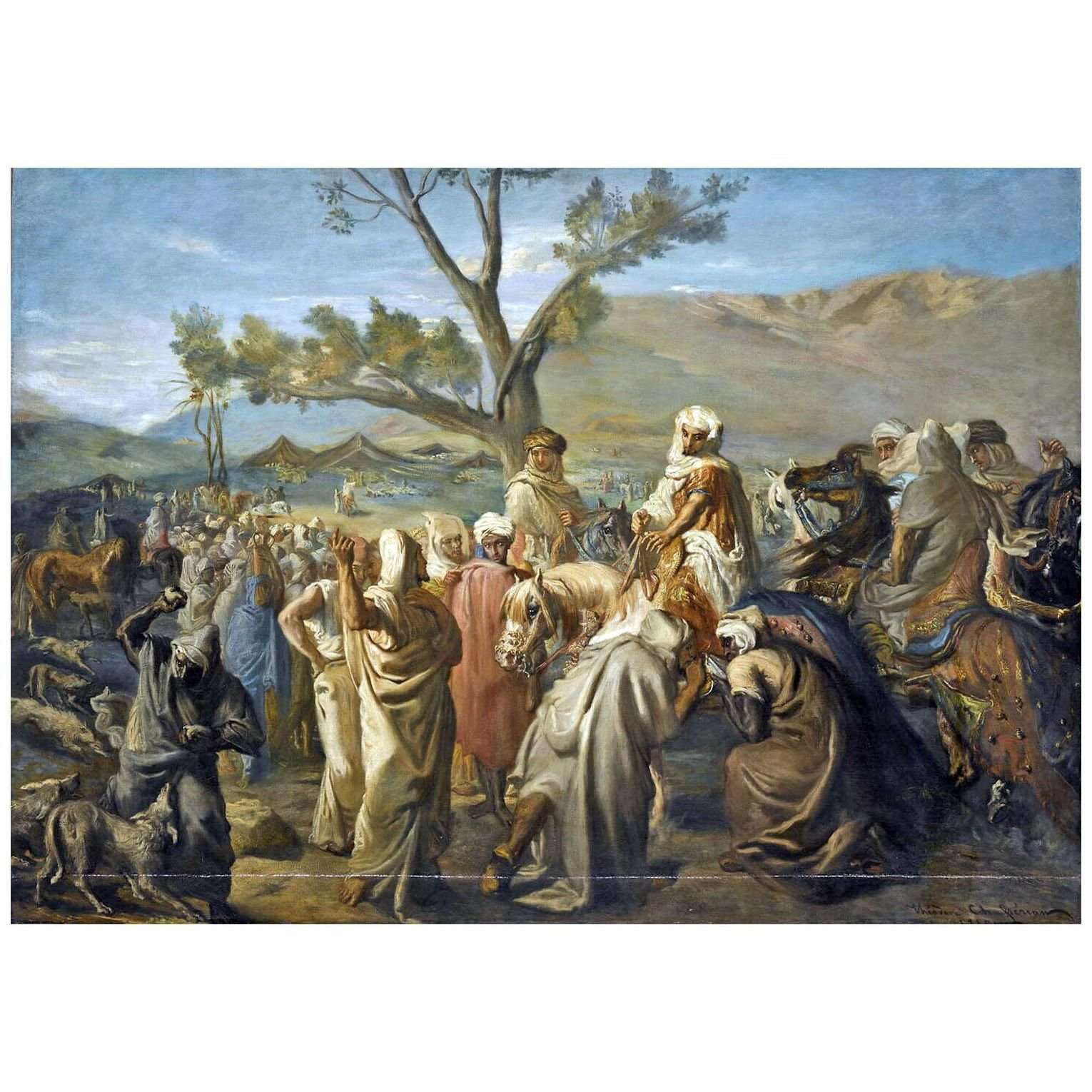  Theodore Chasseriau. Caid visitant un douar. 1849. Musee du Louvre
