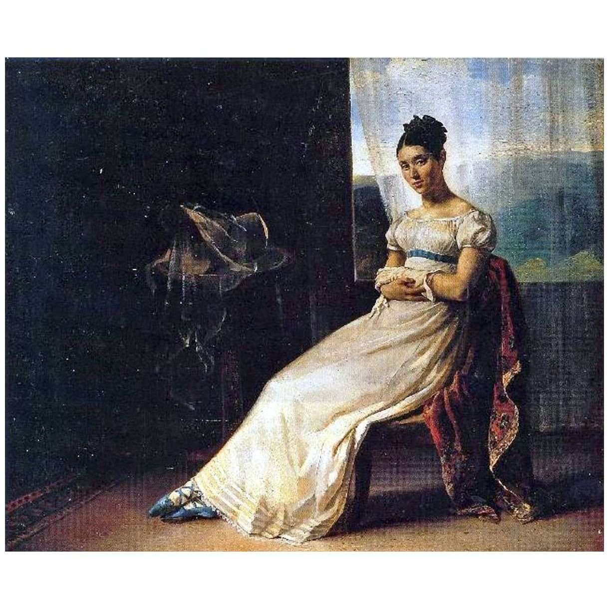  Theodore Gericault. Portrait de Laure Bro. 1817-1820. Private collection