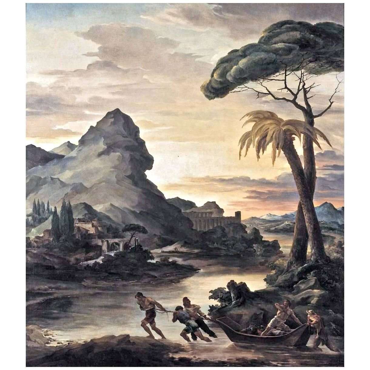  Theodore Gericault. Paysage h?ro?que avec des p?cheurs. 1818. Neue Pinakithek Munich