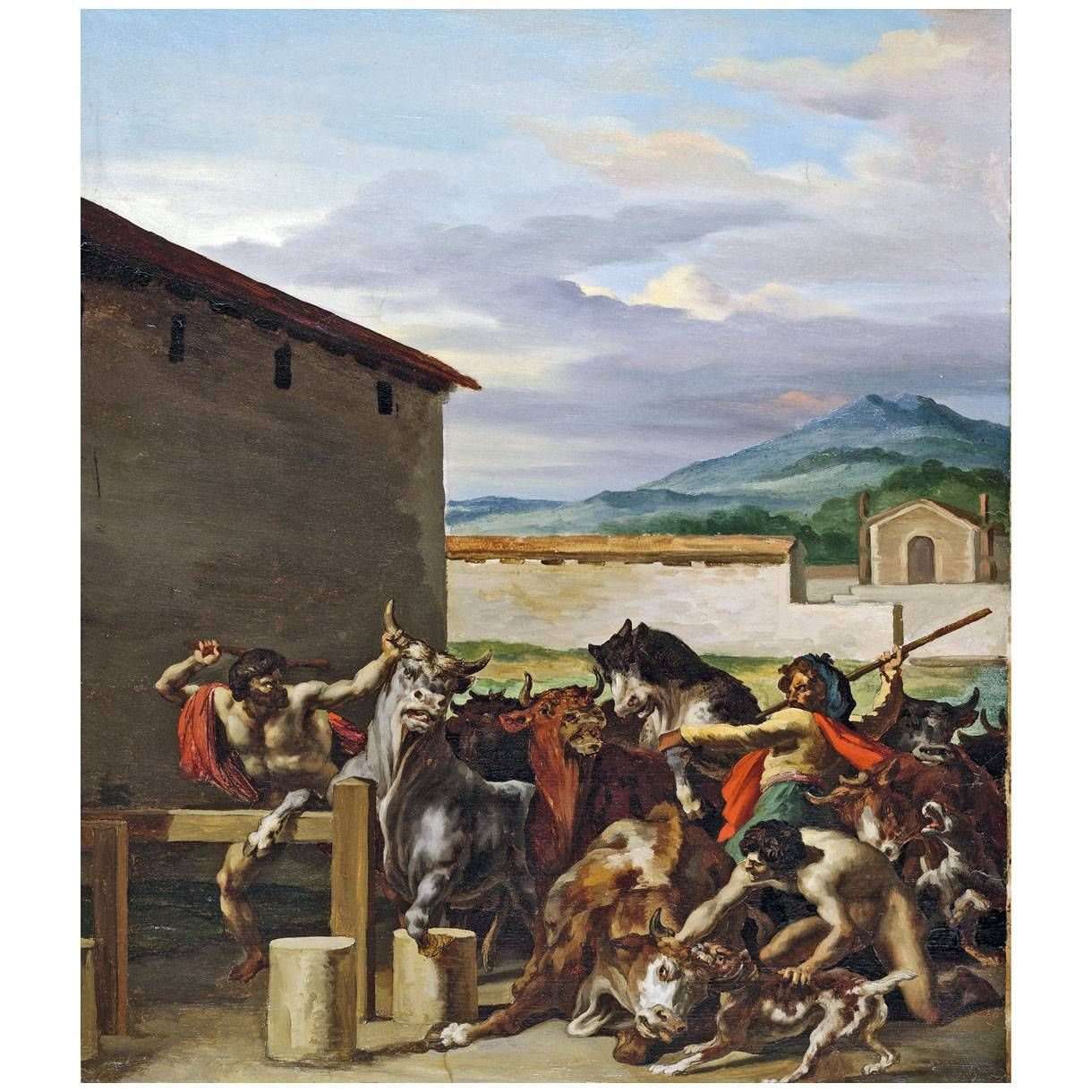  Theodore Gericault. Le March? aux Boeufs. 1818-1819. Harvard Art Museum