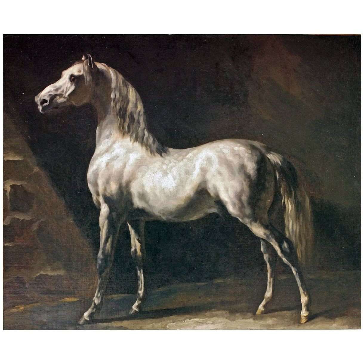  Theodore Gericault. Cheval arabe gris-blanc. 1820. Musee des Beaux-Arts de Rouen
