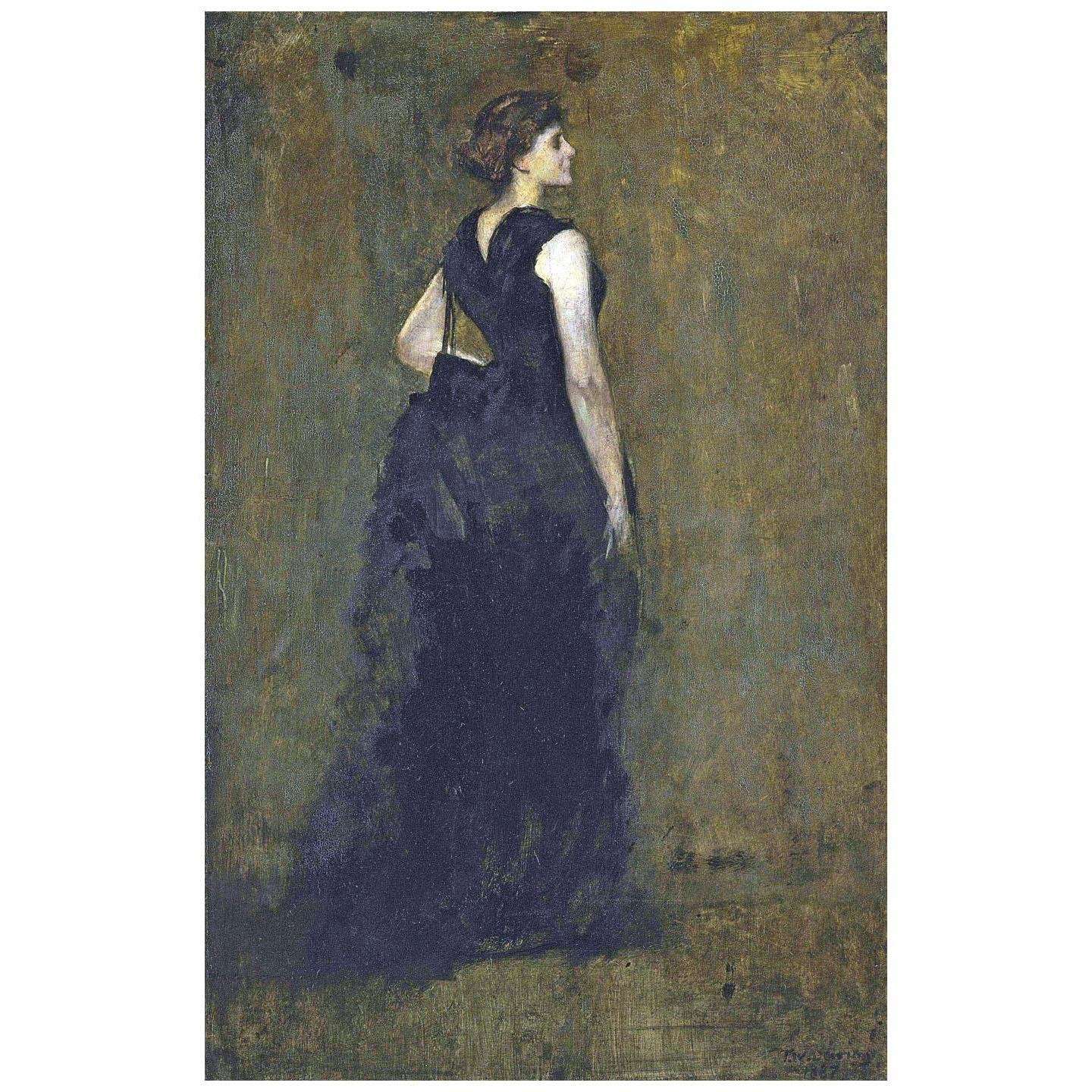  Thomas Dewing. Woman in black. Maria Oakey Dewing. 1887. Private collection