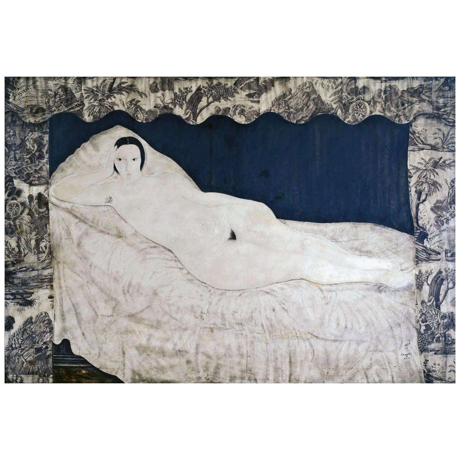  Tsugouharu Foujita. Couch?e nue. Kiki. 1922