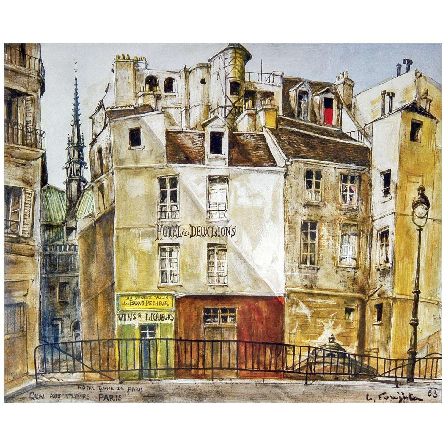  Tsugouharu Foujita. Quai aux fleurs. 1963