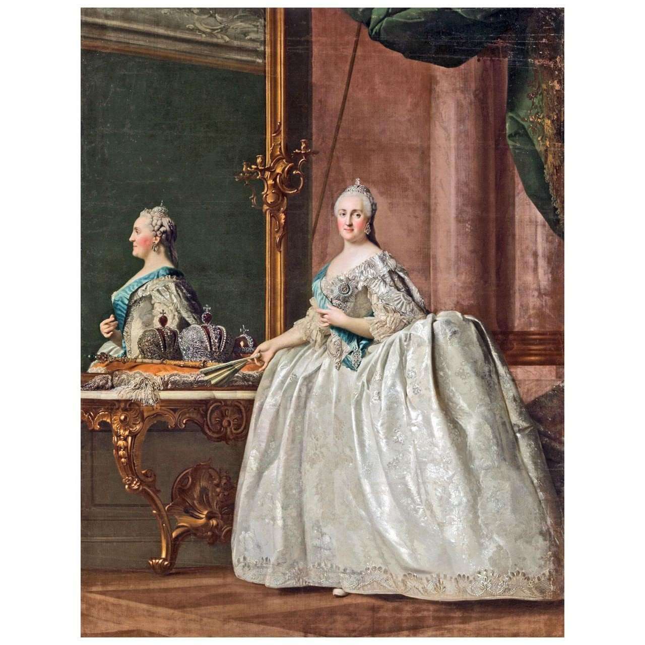  Vigilius Eriksen. Catherine II in Front of a Mirror. 1762. Hermitage Museum
