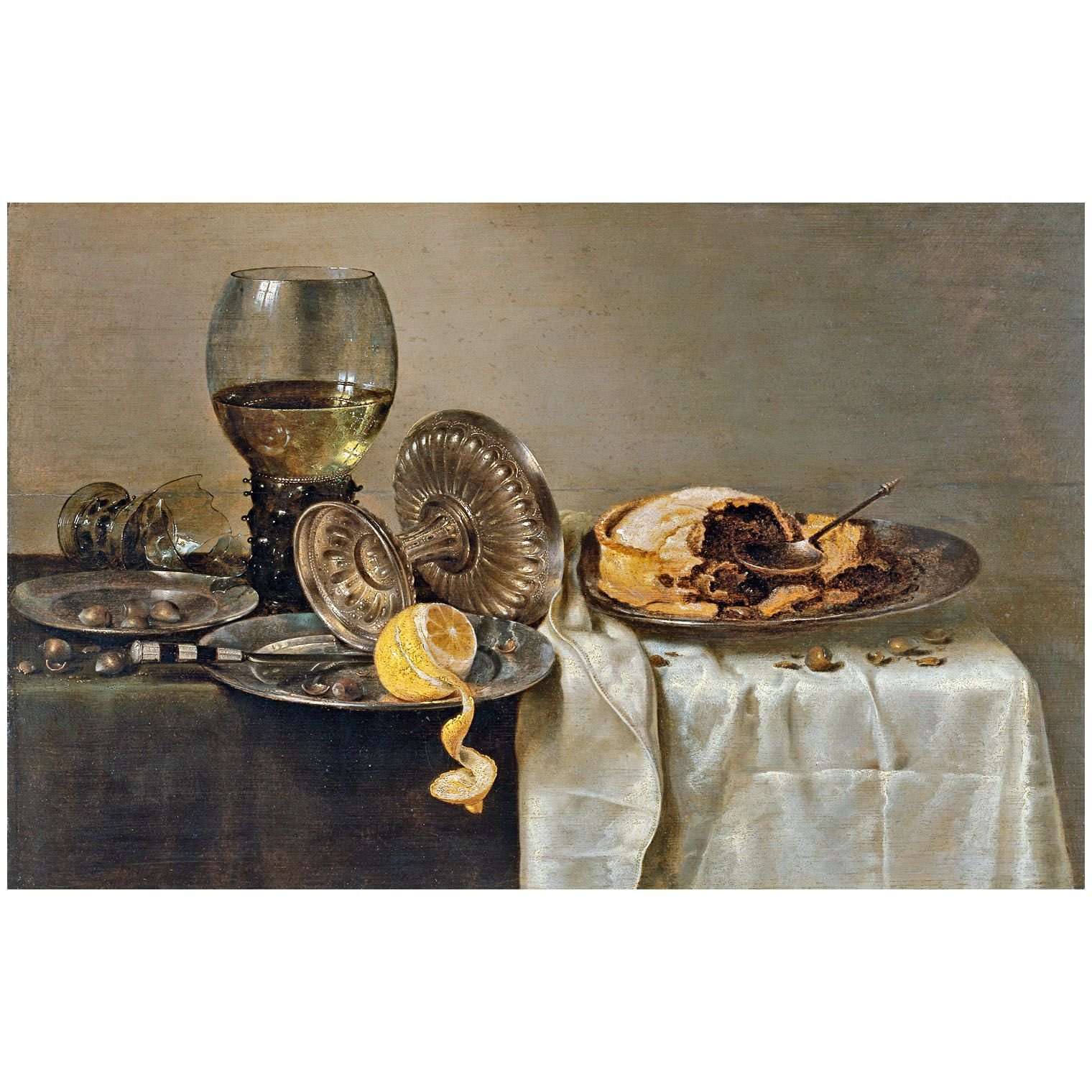  Willem Claesz Heda. Still-Life with Fruit Pie. 1634. Thyssen-Bornemisza Madrid