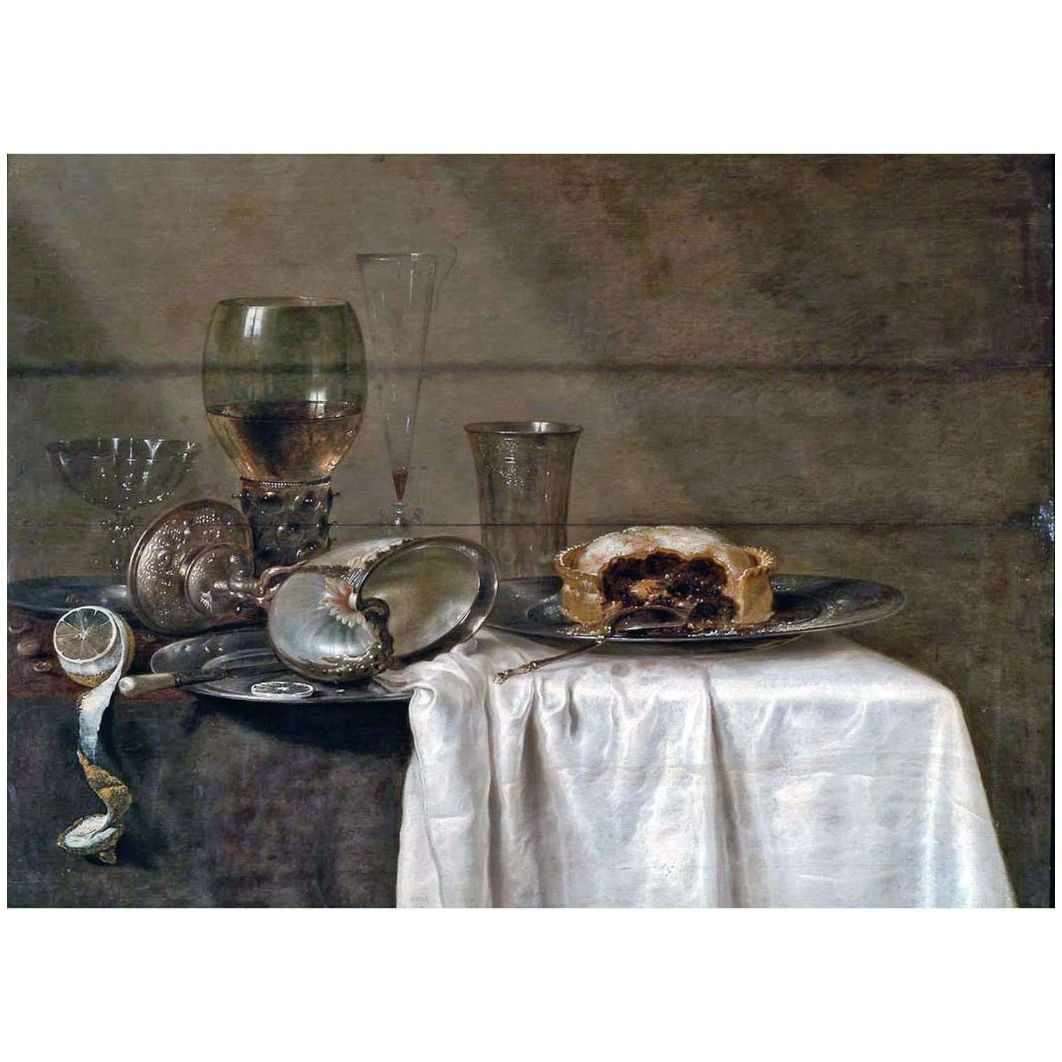  Willem Claesz Heda. The Blackcurrant Pie. 1641. Musee des Bx-Arts Strasbourg