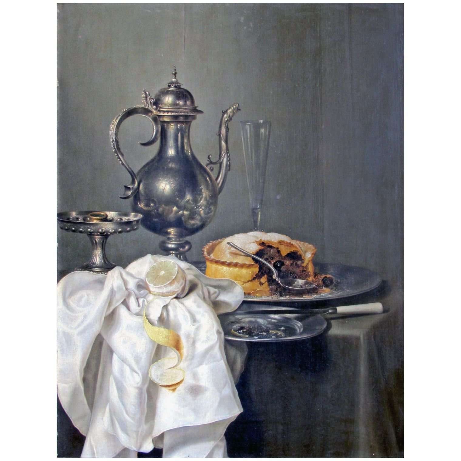  Willem Claesz Heda. Still-Life with Silver Ewer and Pie. 1645. Schloss Weimar