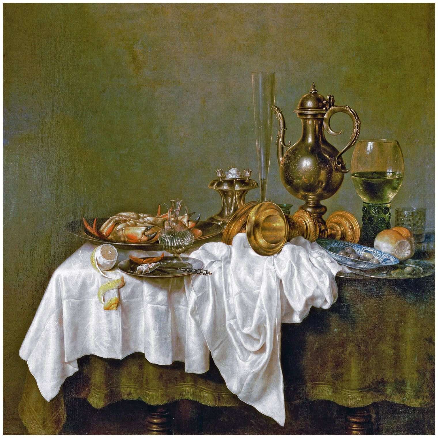  Willem Claesz Heda. Breakfast with a Crab. 1648. Hermitage St Petersburg