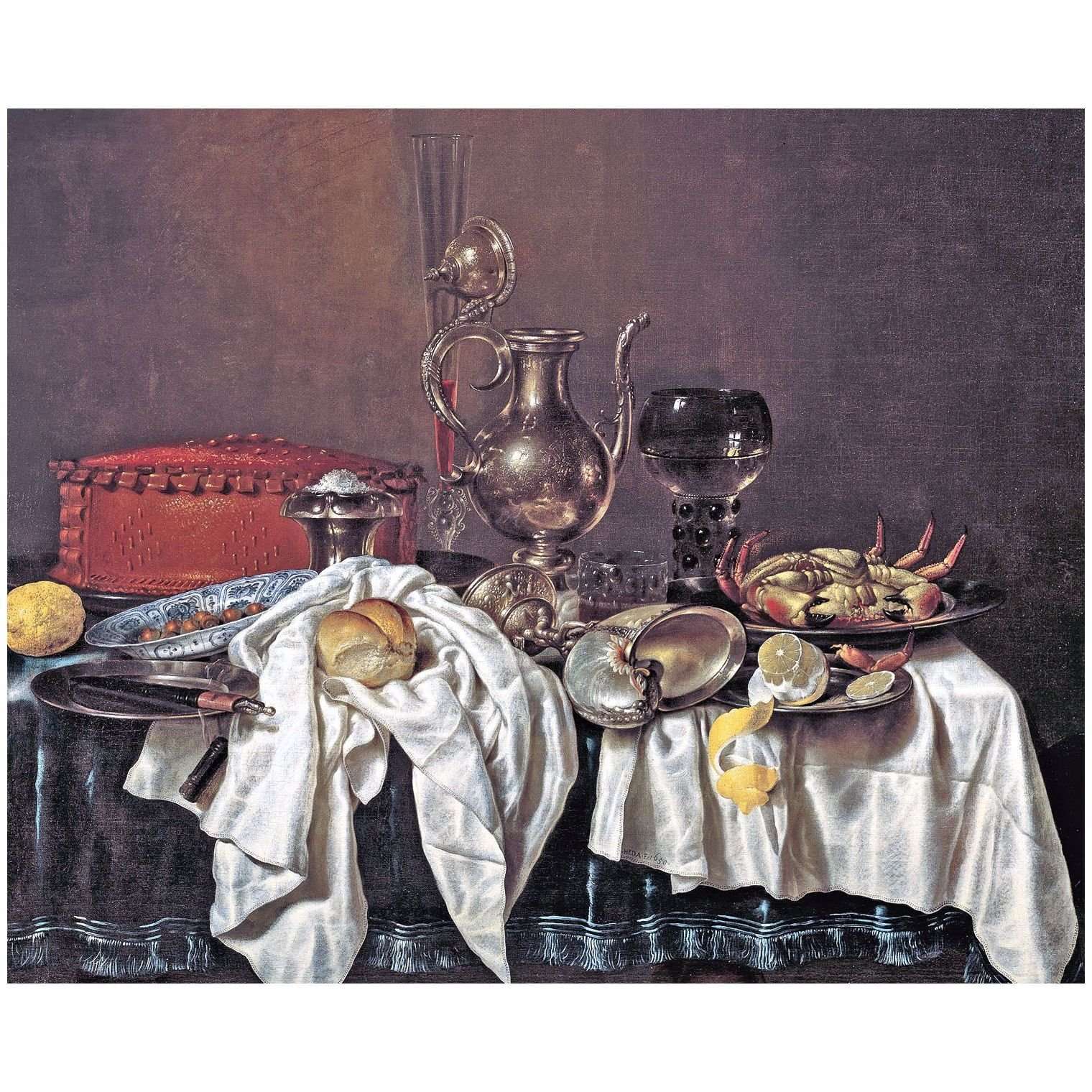  Willem Claesz Heda. Still-Life with Pie, Silver Ewer and Crab. 1658. Frank Hals Museum Haarlem