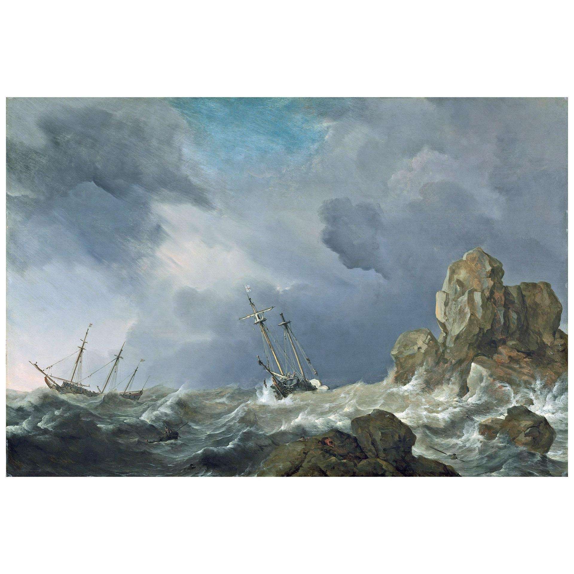  Willem van de Velde II. Ships in a Gale. 1660. National Gallery of Art Washington