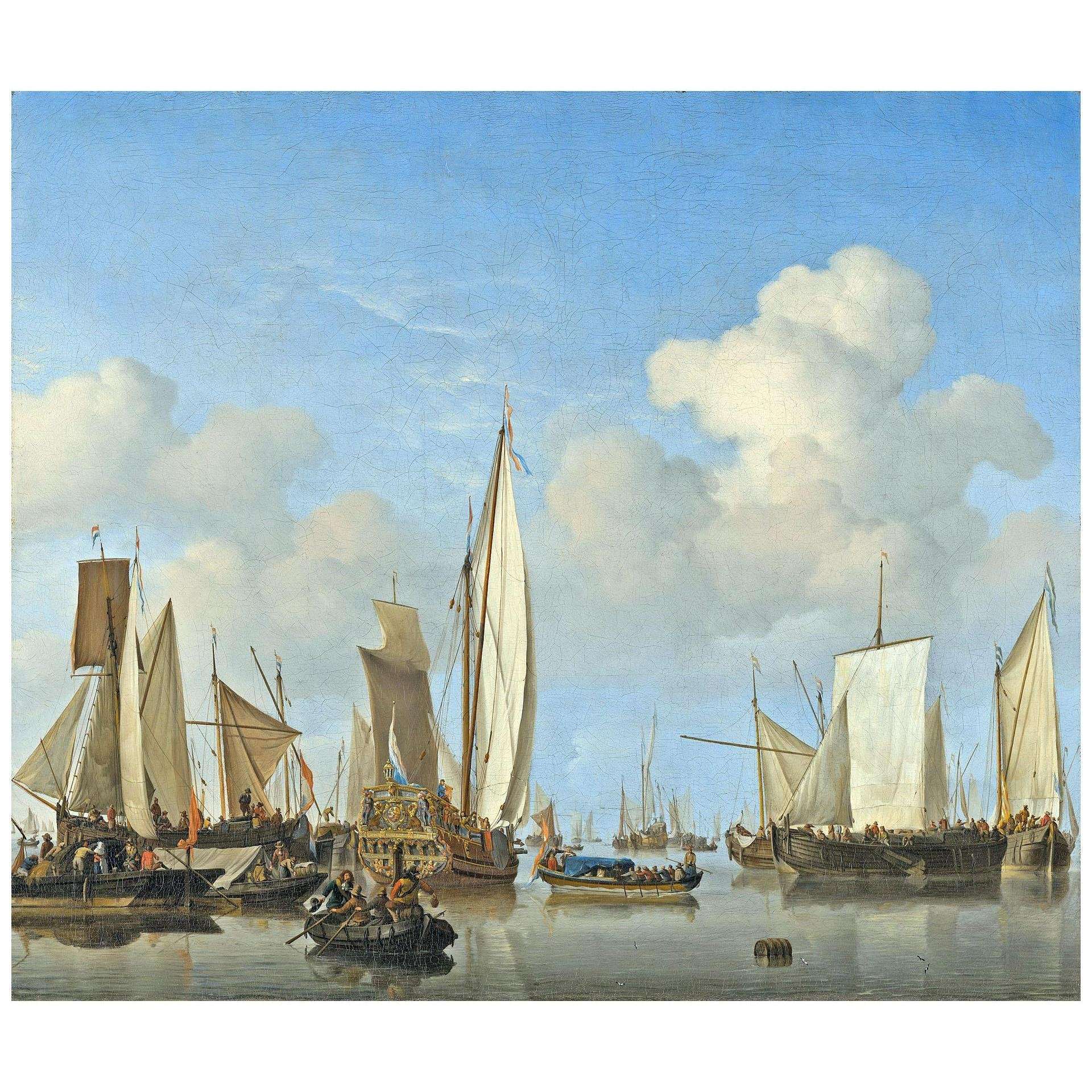  Willem van de Velde II. Ships Anchored Offshore. 1660. Rijksmuseum Amsterdam