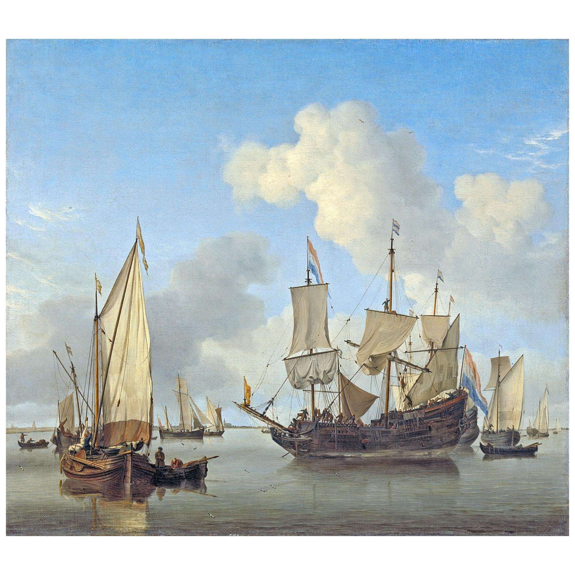  Willem van de Velde II. Small Dutch Vessels at Low Water. 1660. National Gallery London