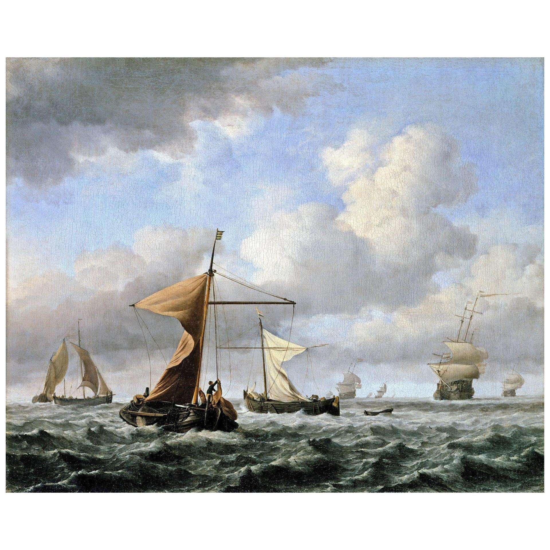  Willem van de Velde II. A Brisk Breeze. 1665. Dulwich Picture Gallery London