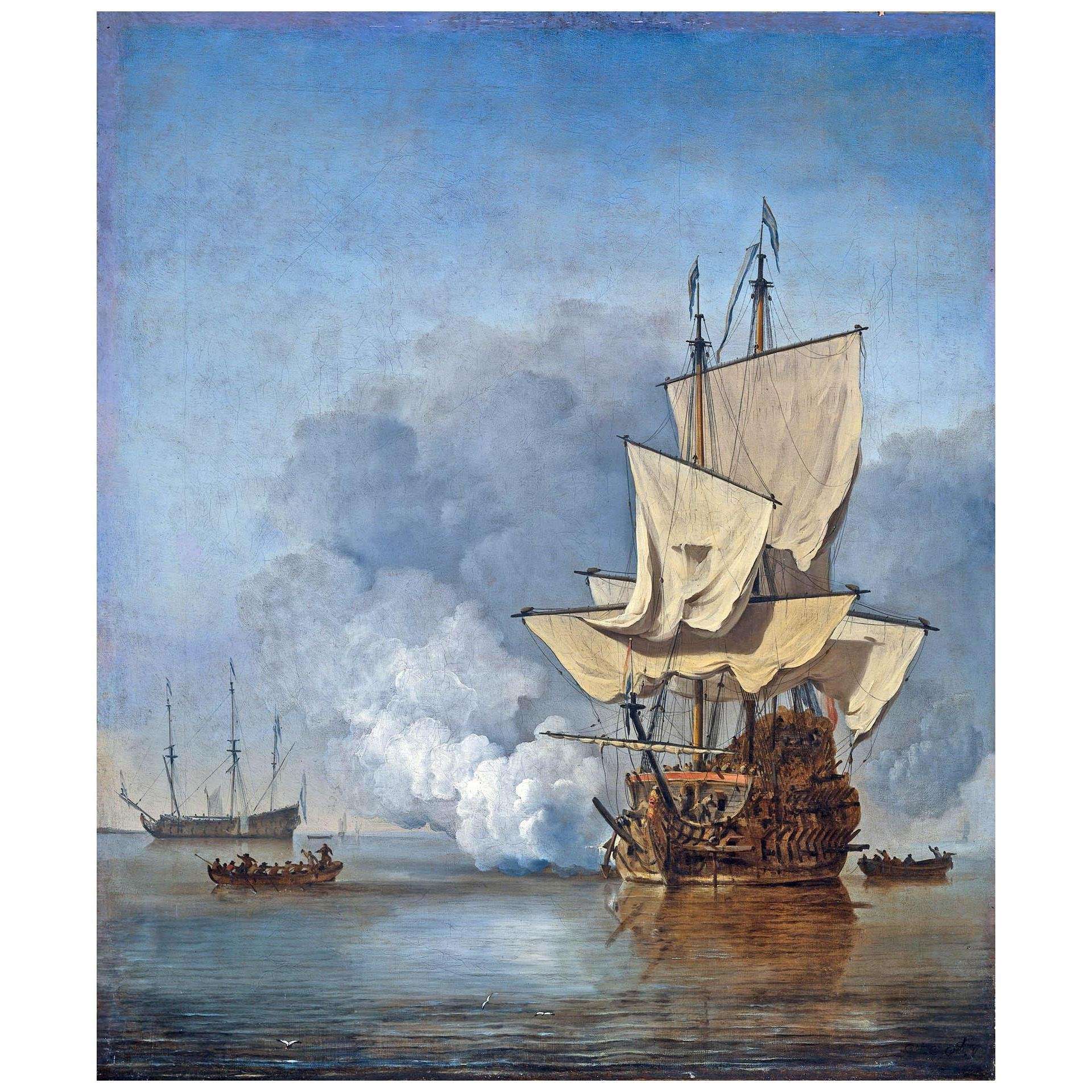  Willem van de Velde II. The Cannon Shot. 1670. Rijksmuseum Amsterdam