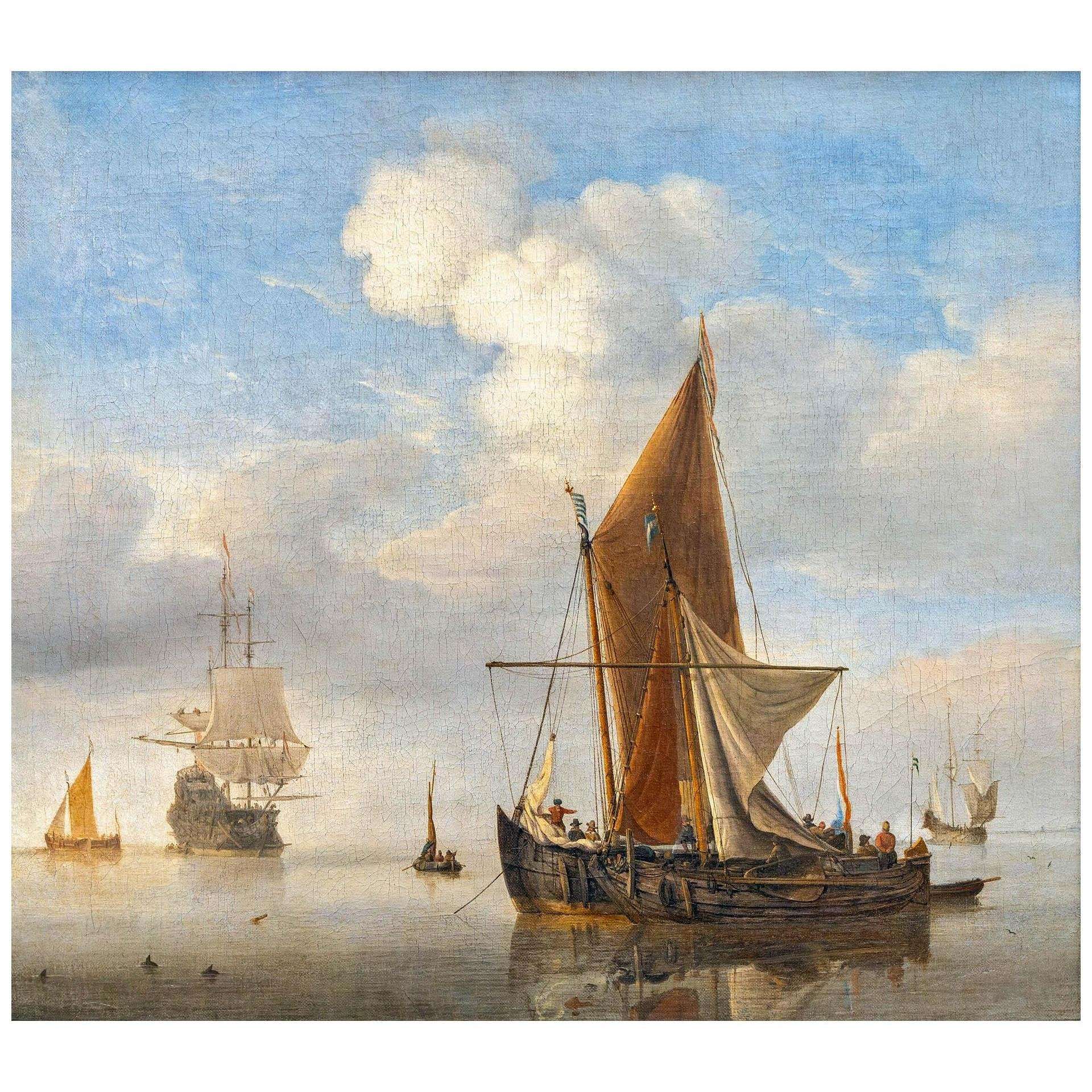  Willem van de Velde II. Calm Sea. 1680. Alte Pinakothek Munchen