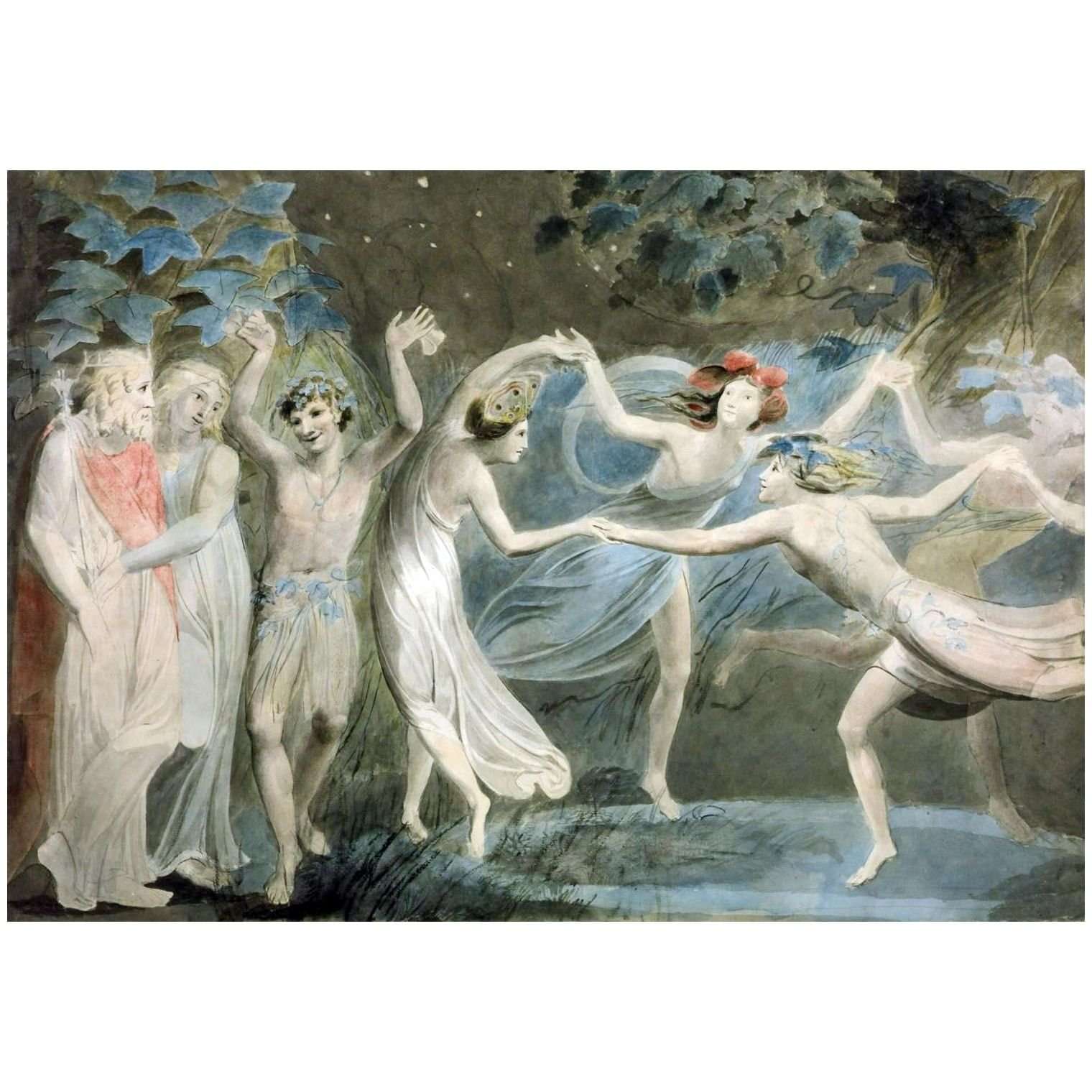  William Blake. Oberon, Titania and Puck with Fairies Dancing. 1786. Tate Britain