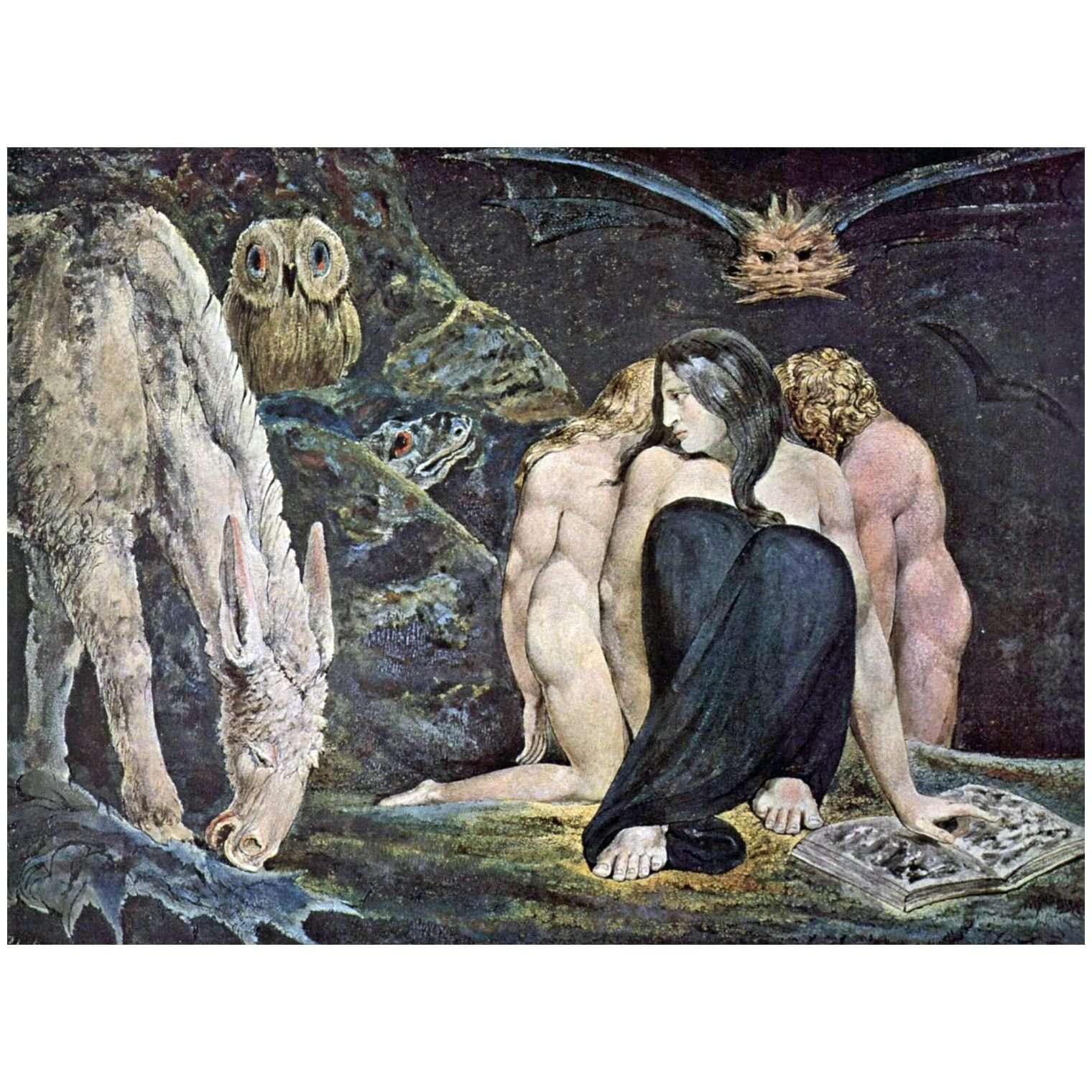  William Blake. Hecate. The Night of Enitharmon's Joy. 1795. Tate Britain