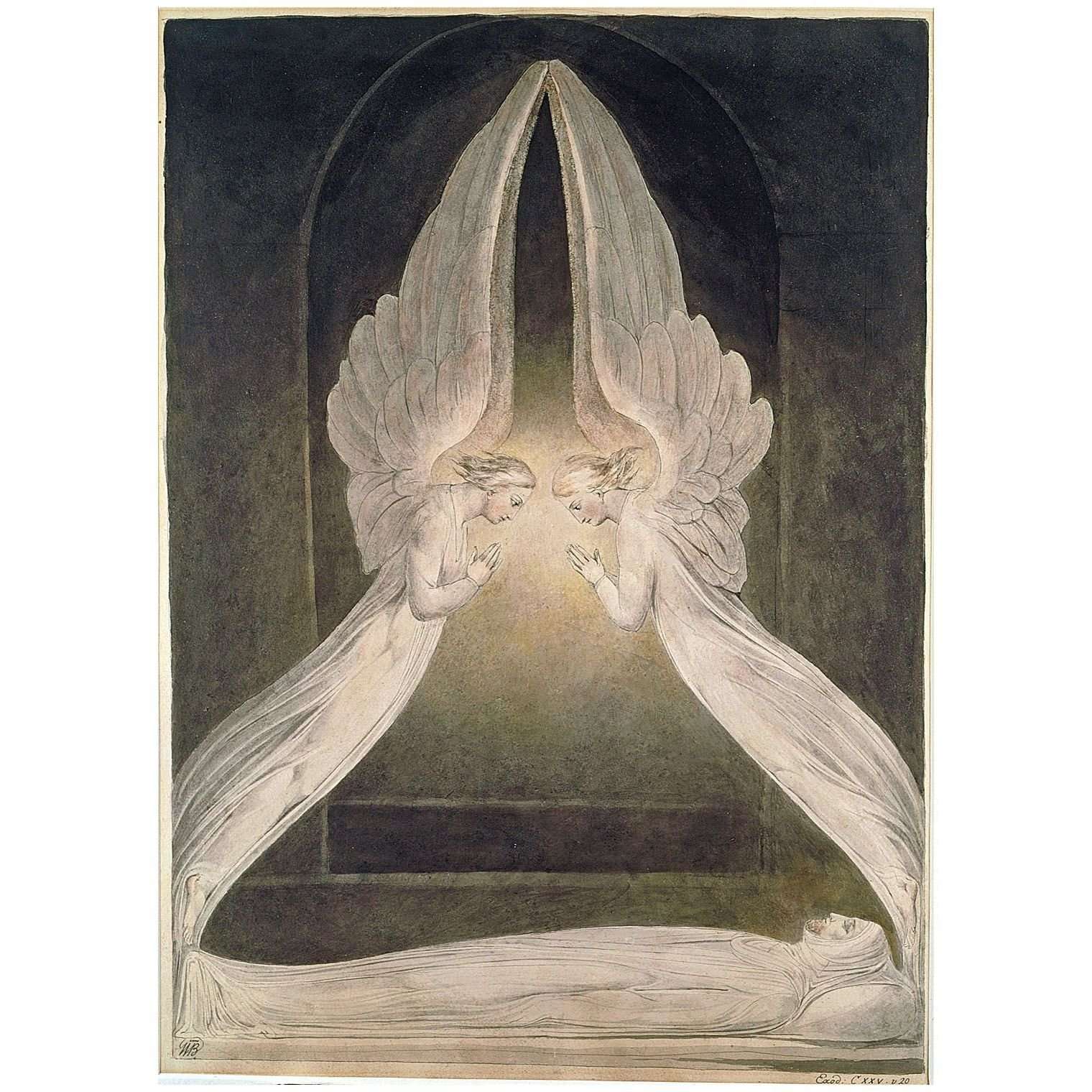  William Blake. Christ in the Sepulcher, Guarded by Angels. 1805. Victoria & Albert Museum