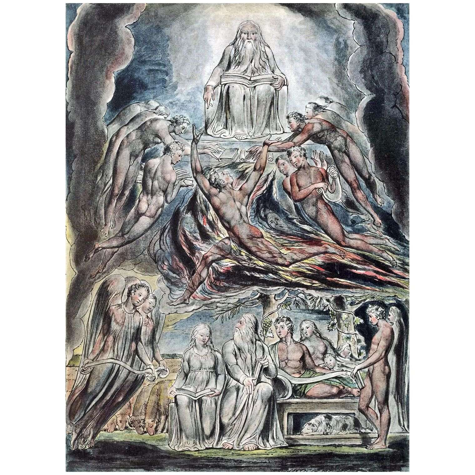  William Blake. Satan before the Throne of God, The Book of Job. 1821. New York Public Library