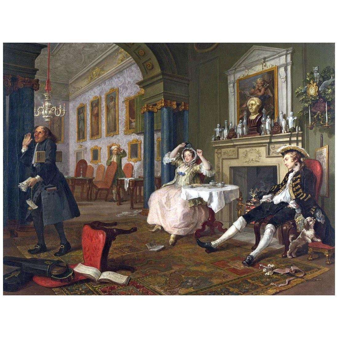  William Hogarth. Marriage A-la-Mode #2. The Tete-a-Tete. 1743. National Gallery, London
