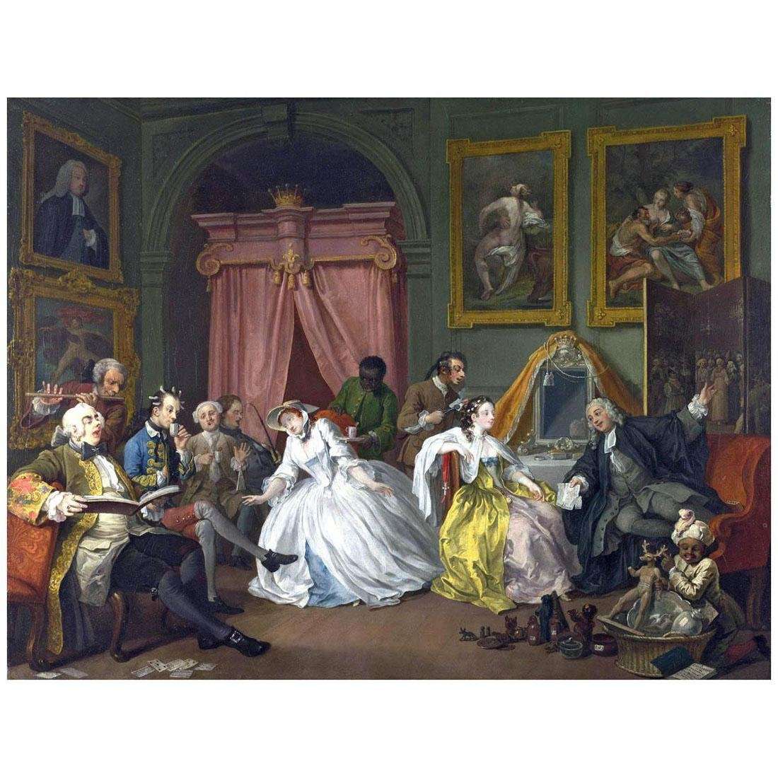  William Hogarth. Marriage A-la-Mode #6. The Ladys Death. 1743. National Gallery, London
