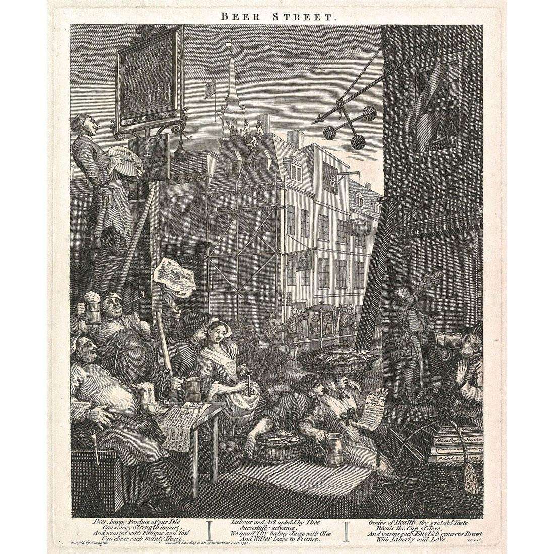  William Hogarth. Beer Street. 1751