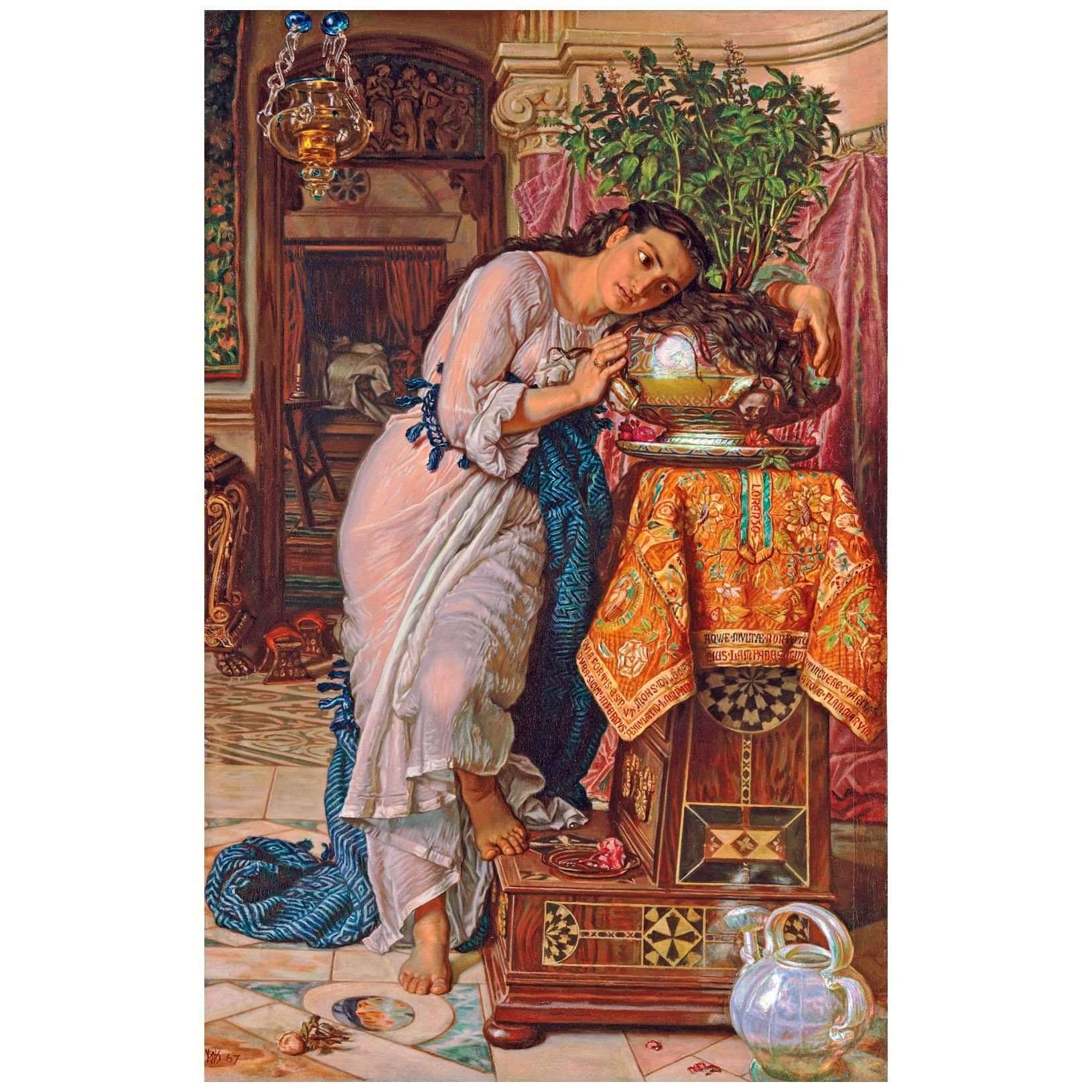   William Hunt. Isabella and the Pot of Basil. 1867. Laing Art Gallery Newcaslte