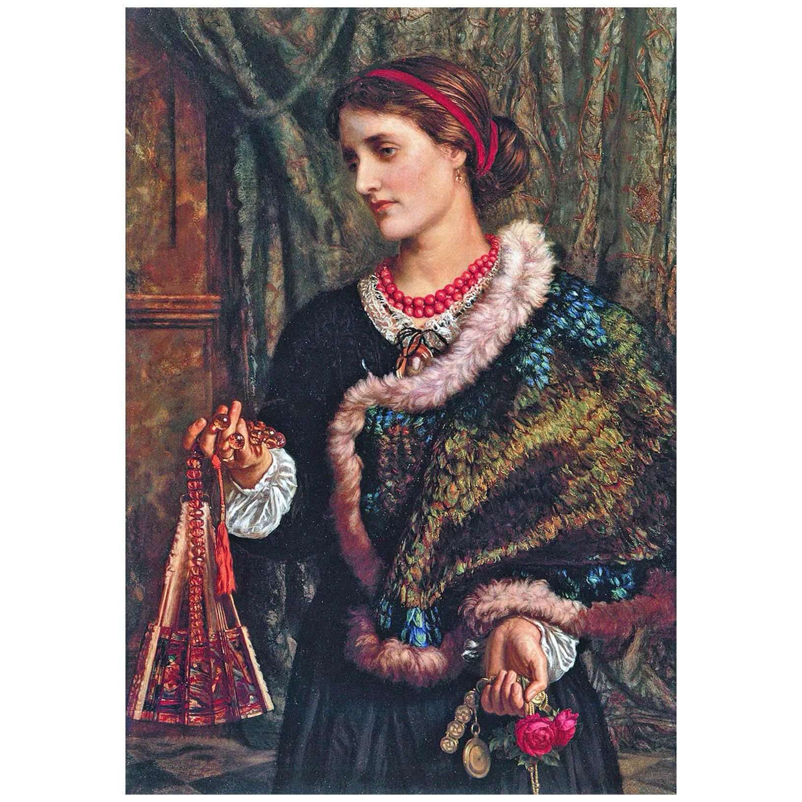   William Hunt. The Birthday (A Portrait of Edith Hunt). 1868. Private collection