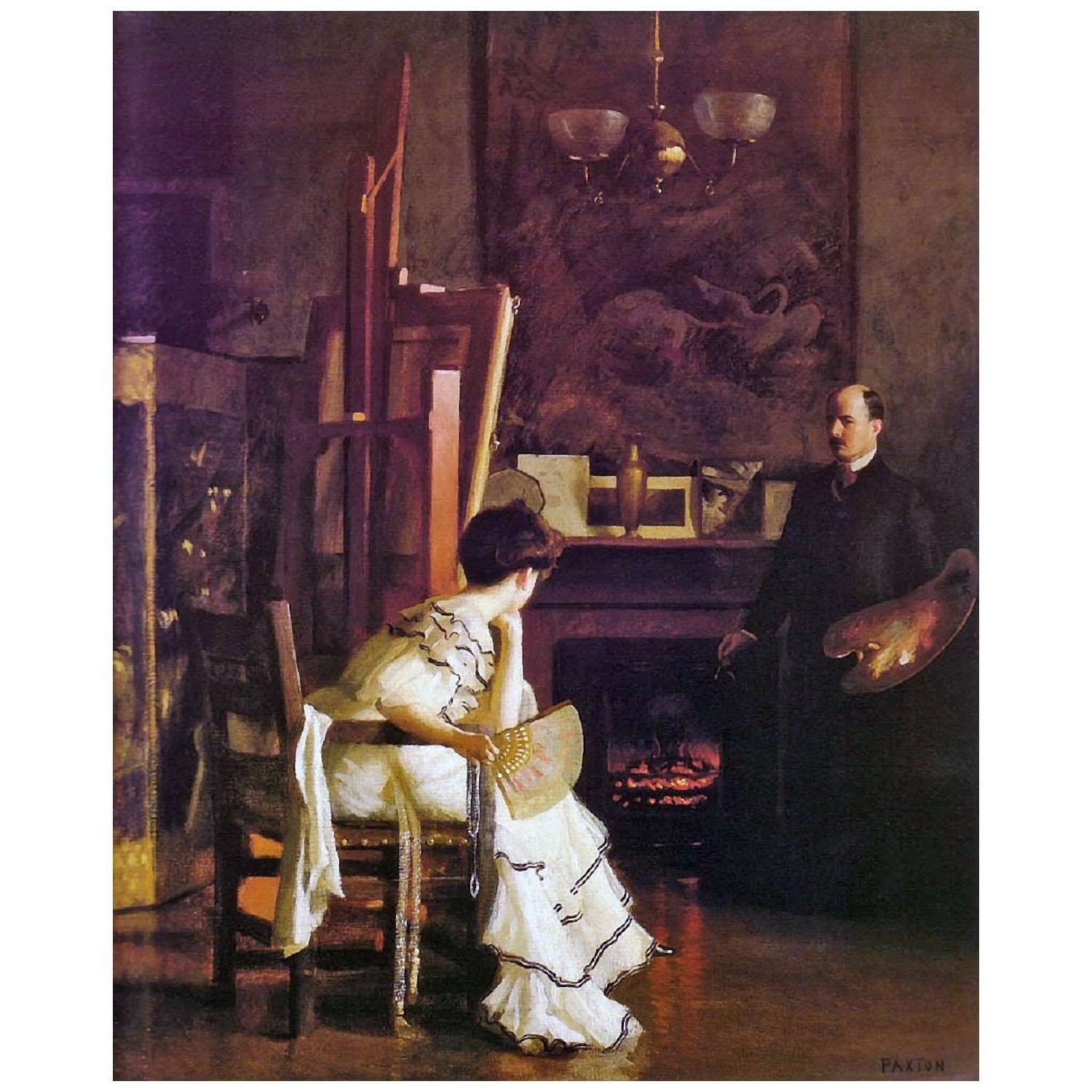  William Paxton. In the Studio. 1905. Private collection