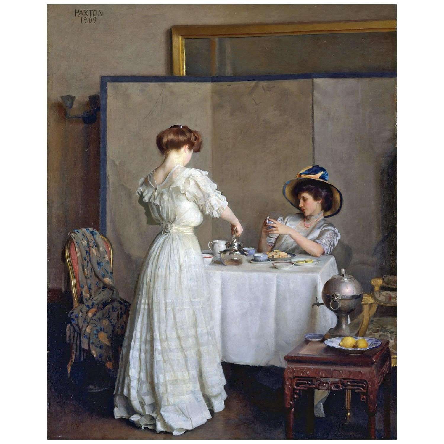  William Paxton. Tea Leaves. 1909. Metropolitan Museum New-York