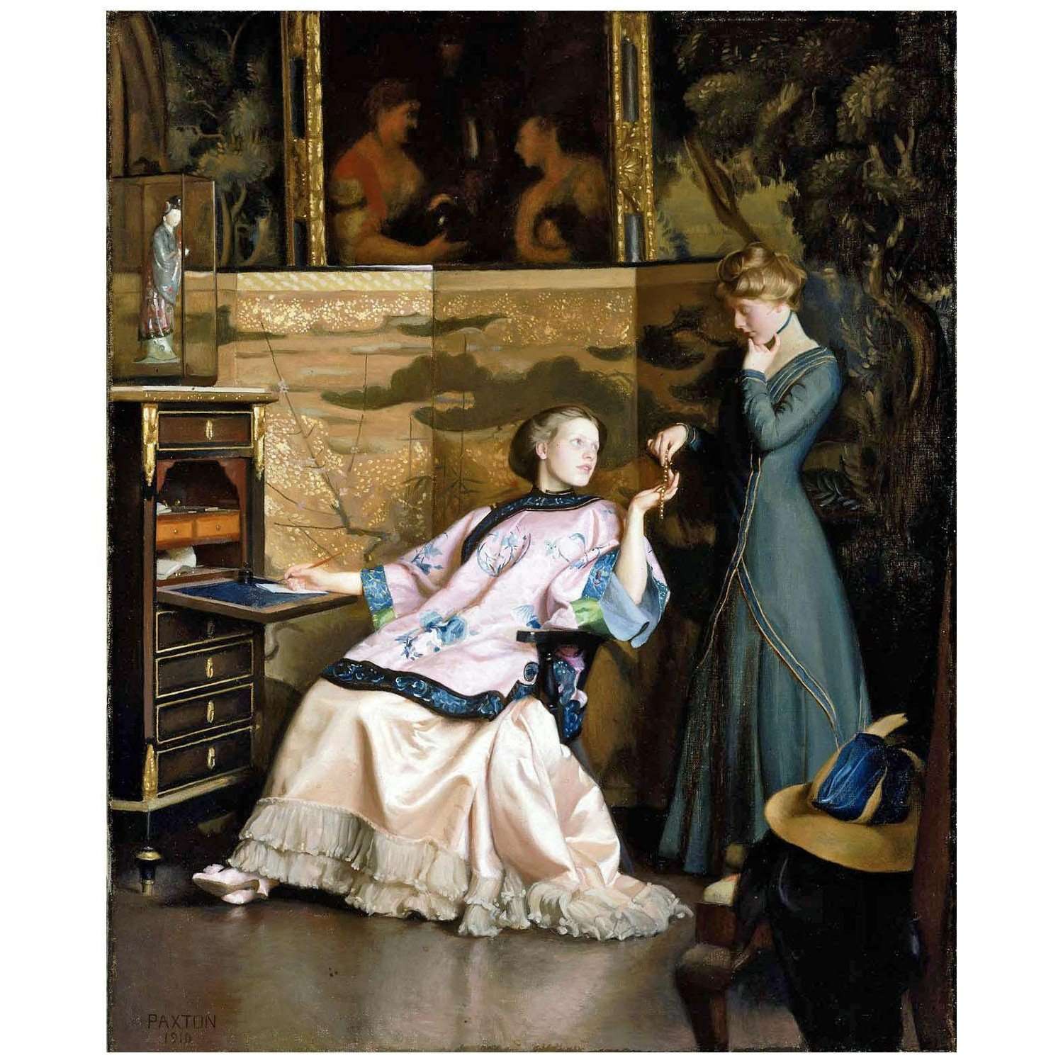  William Paxton. The New Necklace. 1910. Museum of Fine Arts, Boston