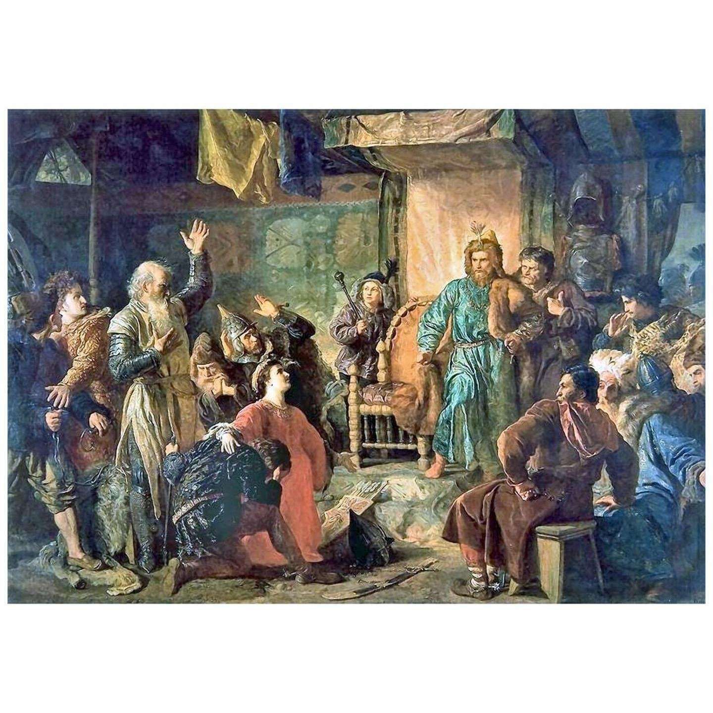  Wojciech Gerson. Kiejstut i Witold u Jagelly. 1873. Muzeum Sztuki w ?odzi