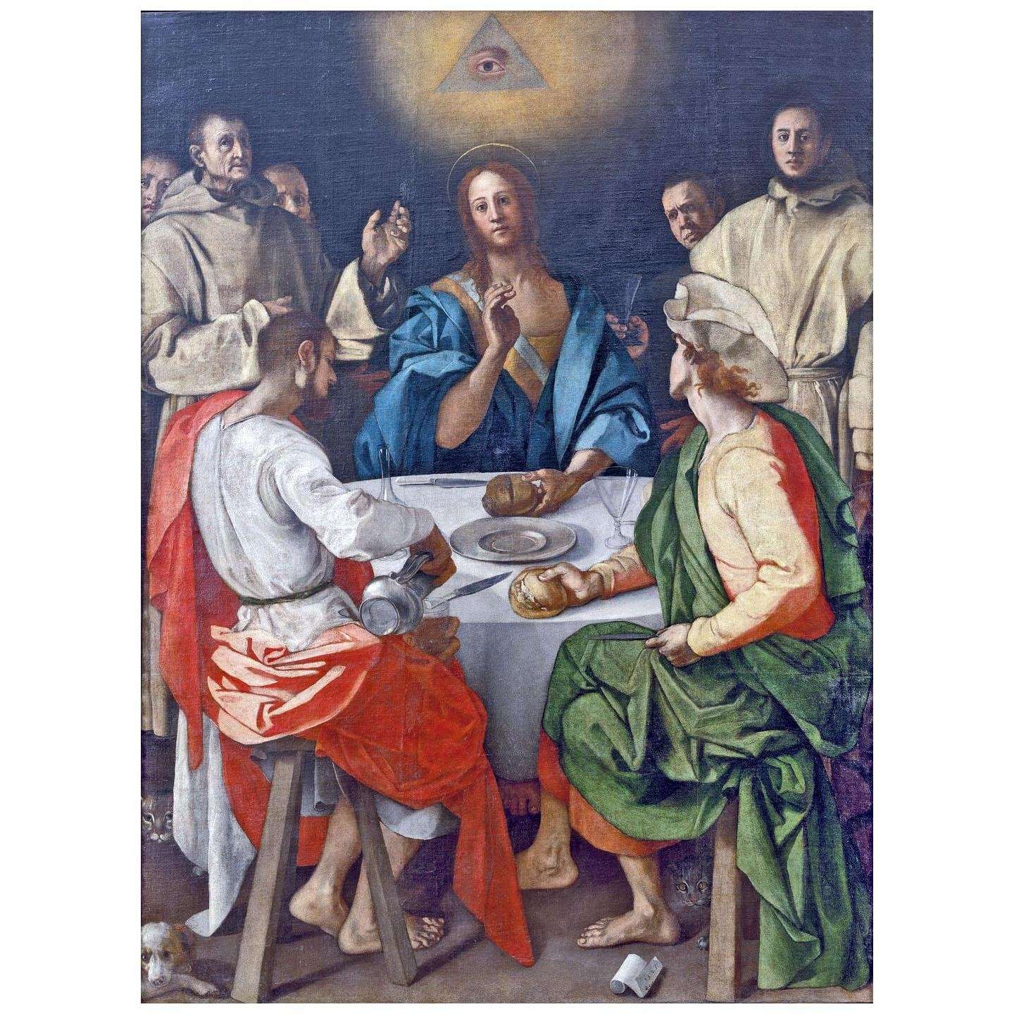  Jacopo da Pontormo. Cena in Emmaus. 1525. Galleria degli Uffizi