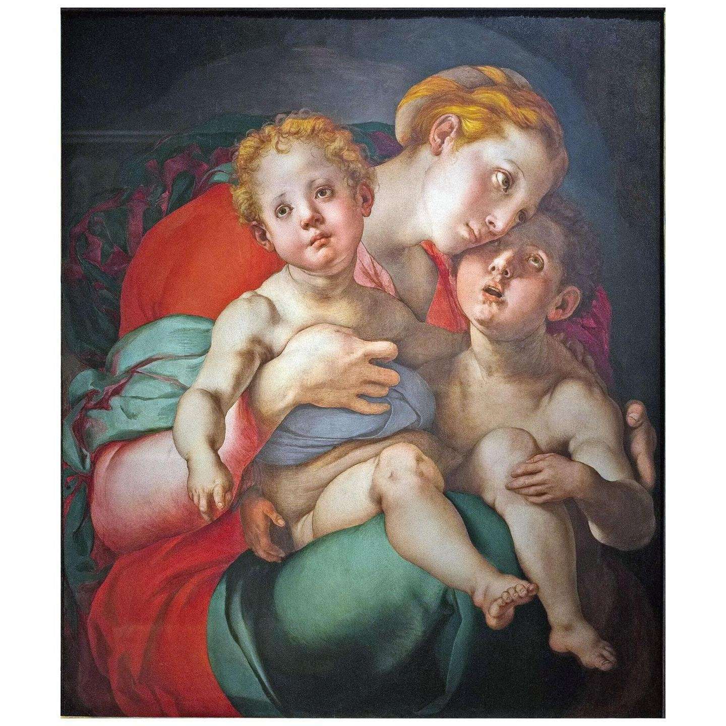 Jacopo da Pontormo. Madonna con Bambino e Giovanni Battista. 1534. Uffizi
