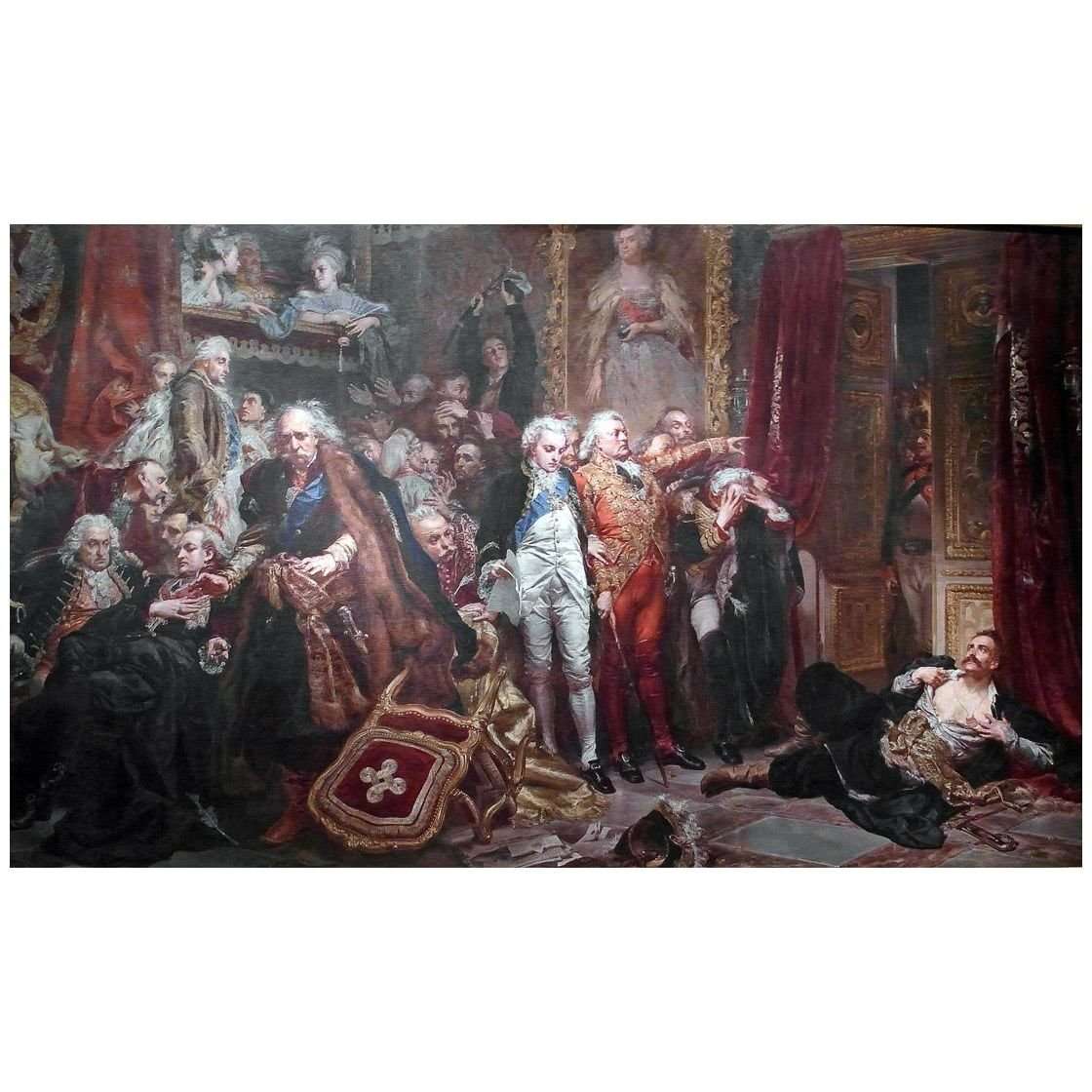  Jan Matejko. Rejtan  Upadek Polski. 1866. Zamek Krolewski w Warszawie