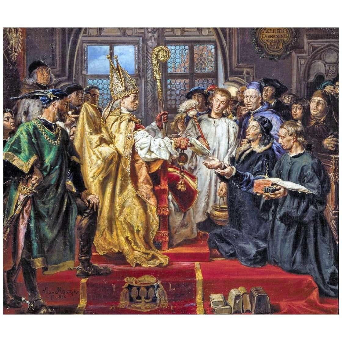  Jan Matejko. Zalozenie Akademii Lubranskiego. 1886. Muzeum Narodowe w Poznaniu